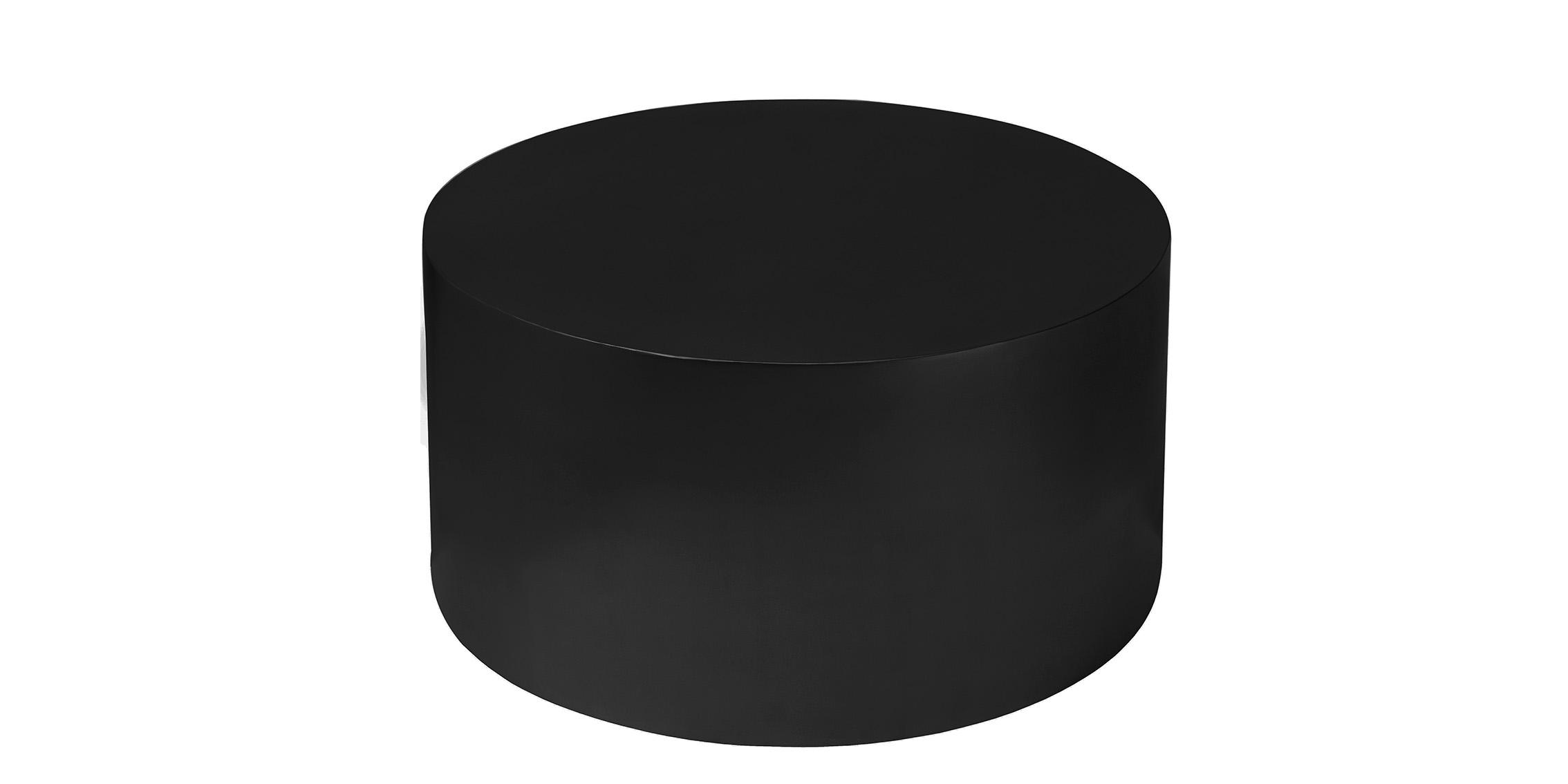 

    
 Shop  Matte Black Metal Round Coffee Table Set CYLINDER 295 Meridian Contemporary
