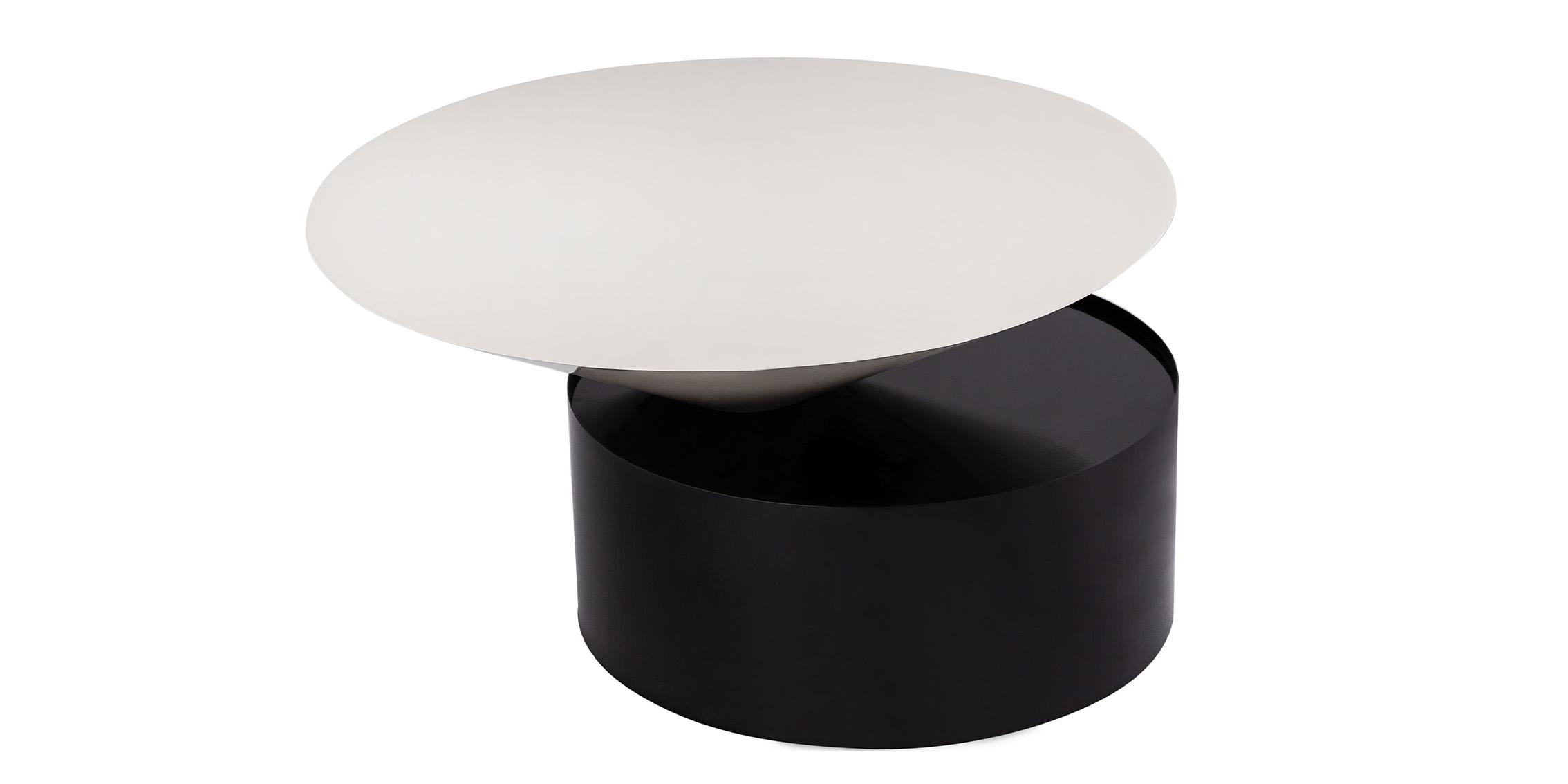 

    
266-C-Set-2 Matte Black & White Metal Coffee Table Set 2Pcs DAMON 266-C Meridian Modern
