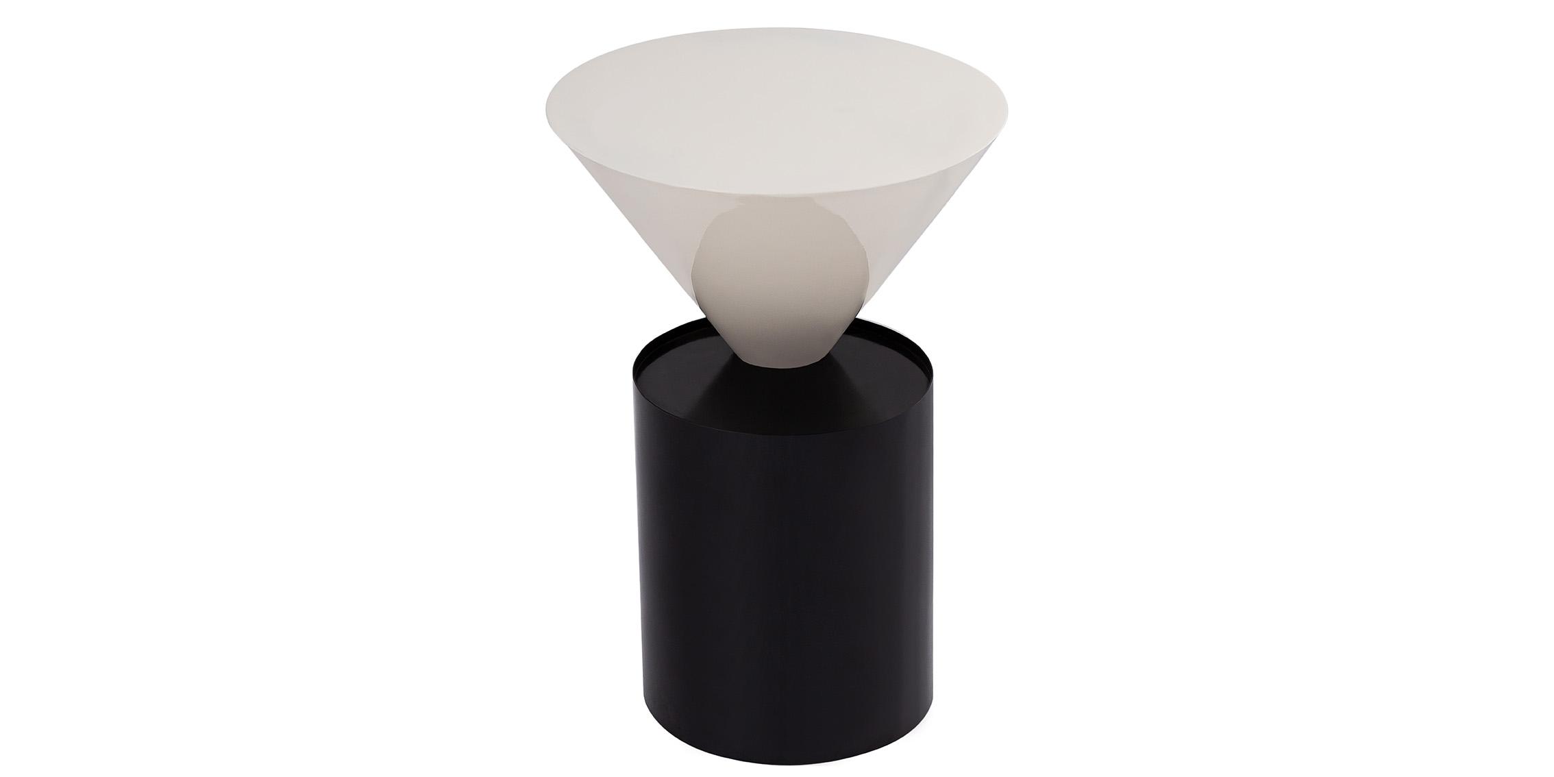 

    
 Shop  Matte Black & White Metal Coffee Table Set 2Pcs DAMON 266-C Meridian Modern
