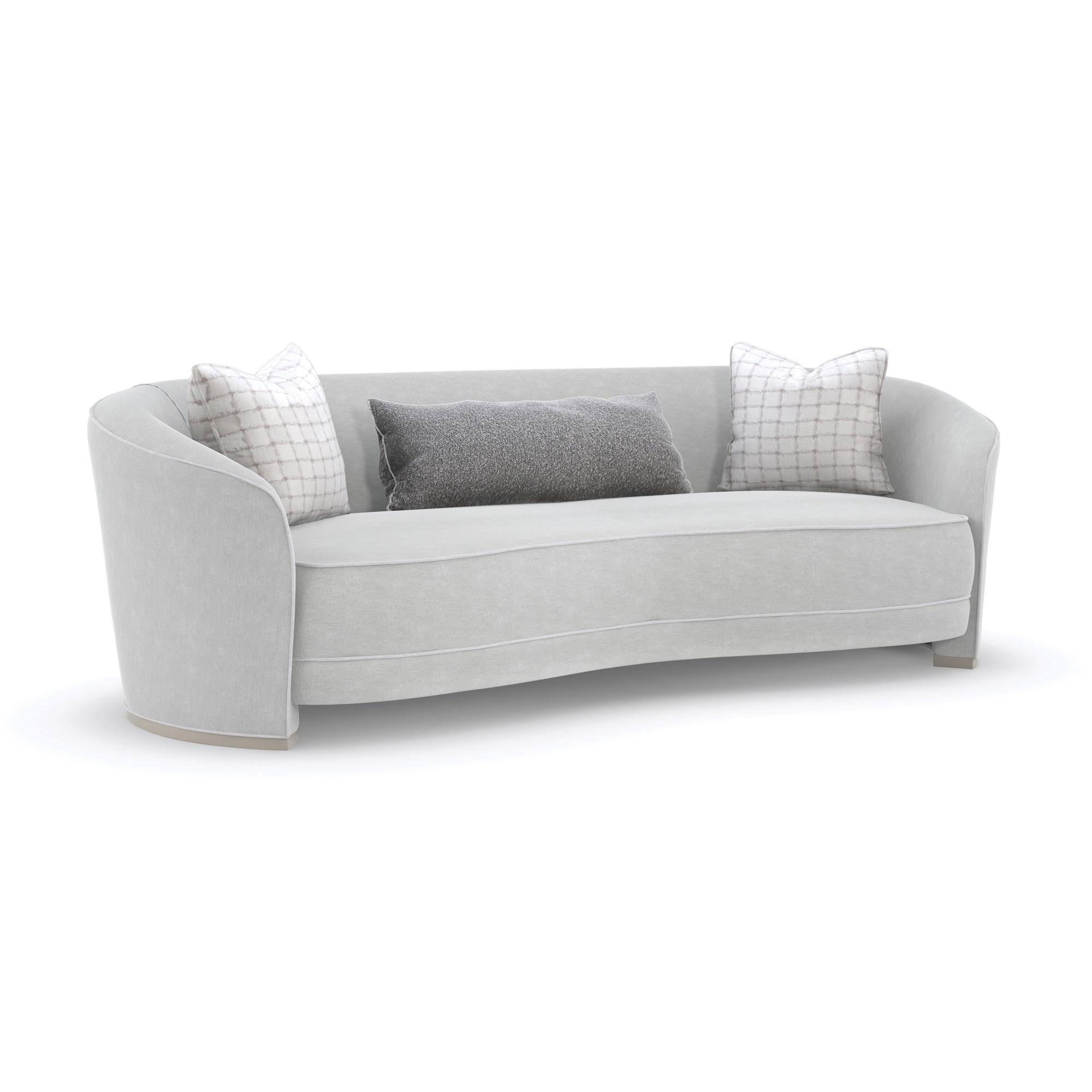 Traditional Sofa AHEAD OF THE CURVE UPH-421-011-A in Light Gray Fabric