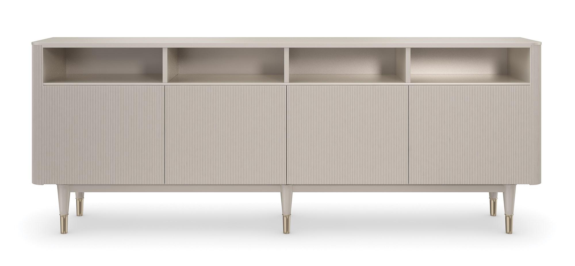 

    
Matte Pearl & Whisper of Gold Finish Cabinet LOVE LINES by Caracole
