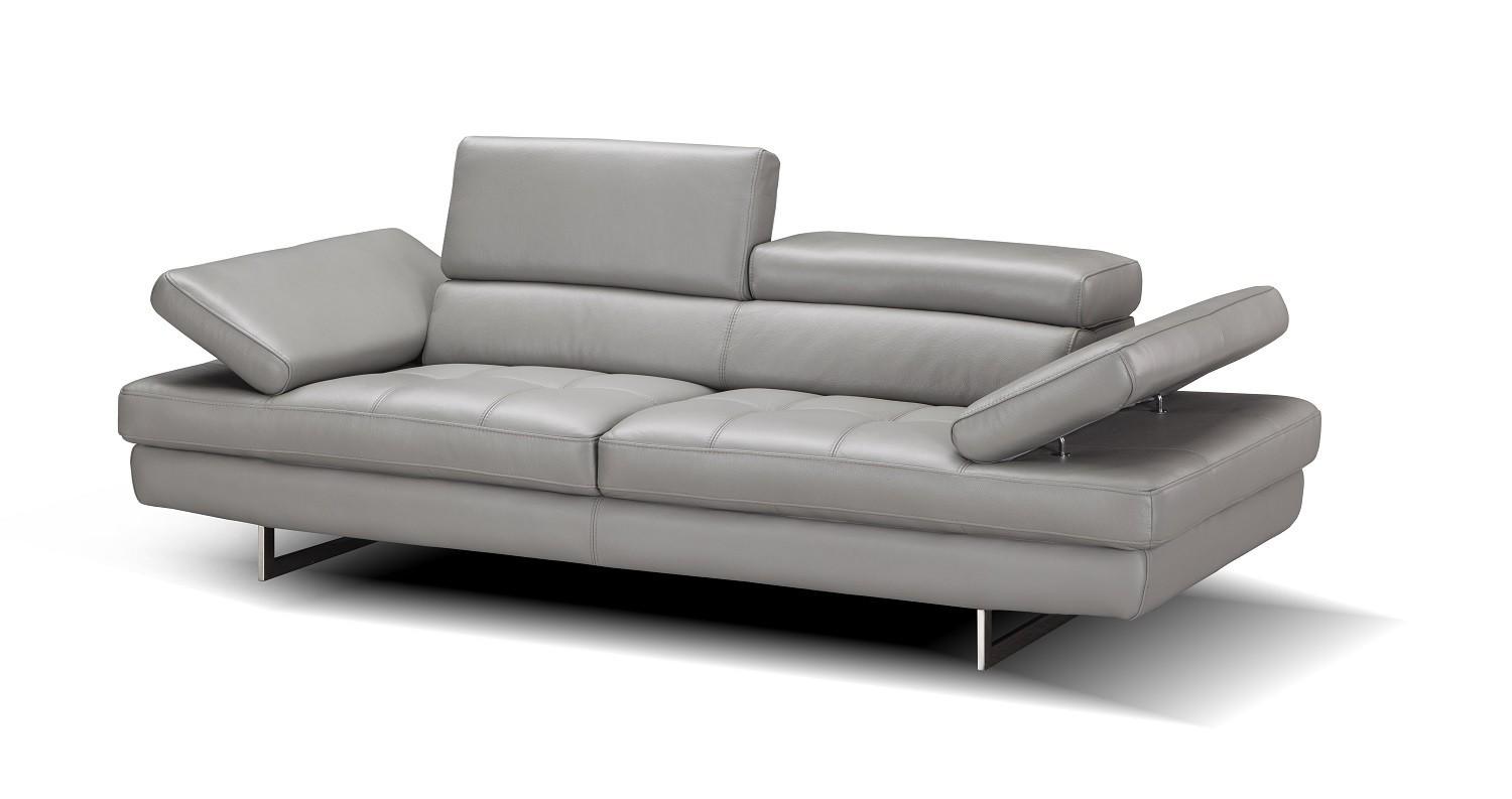 

    
Gray Top Grain Leather Maxwell Loveseat Contemporary Modern
