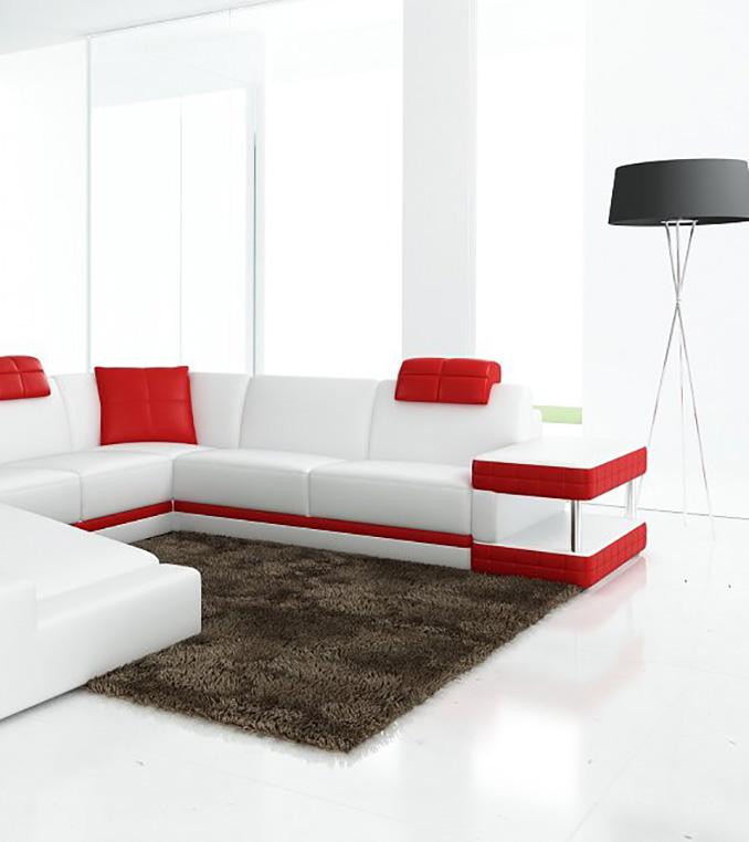 

    
Maxwest 622 WR Sectional Sofa White / Red 622 WR
