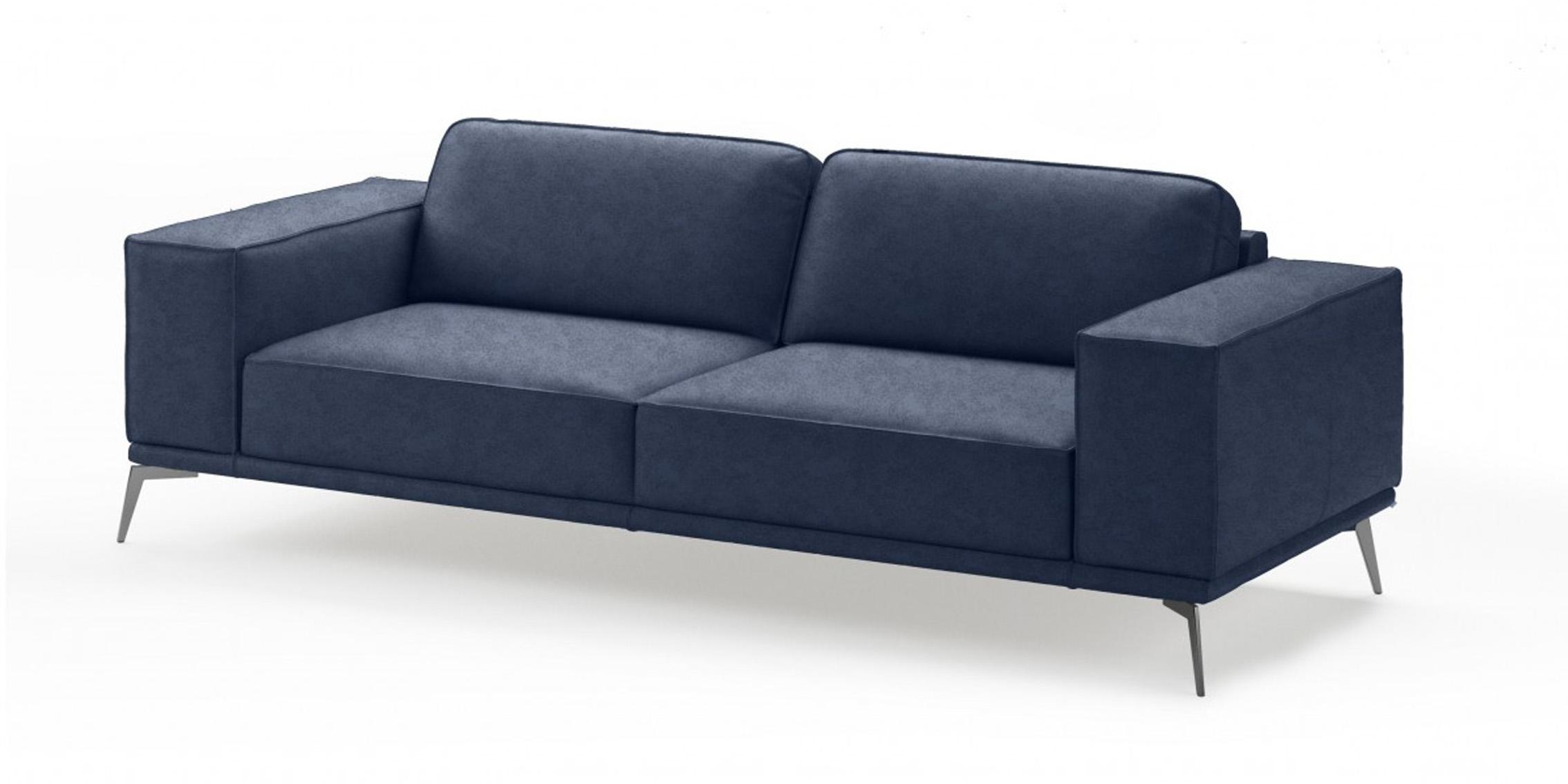 Contemporary, Modern Sofa VGCCSOHO-SF-BLUE-S VGCCSOHO-SF-BLUE-S in Blue Italian Leather