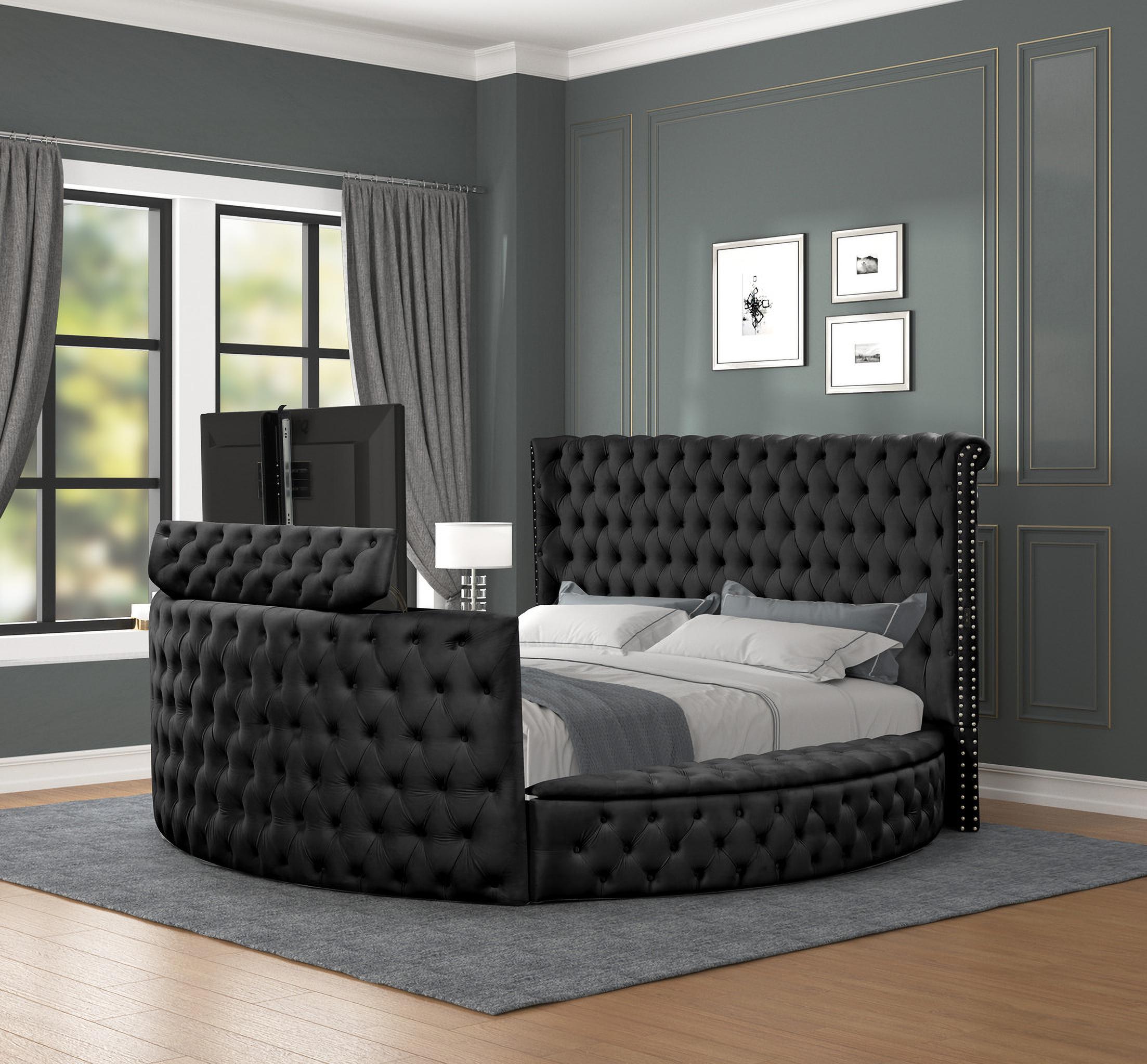 

    
Maya Queen Bed Made with Wood In Black Galaxy Home Modern
