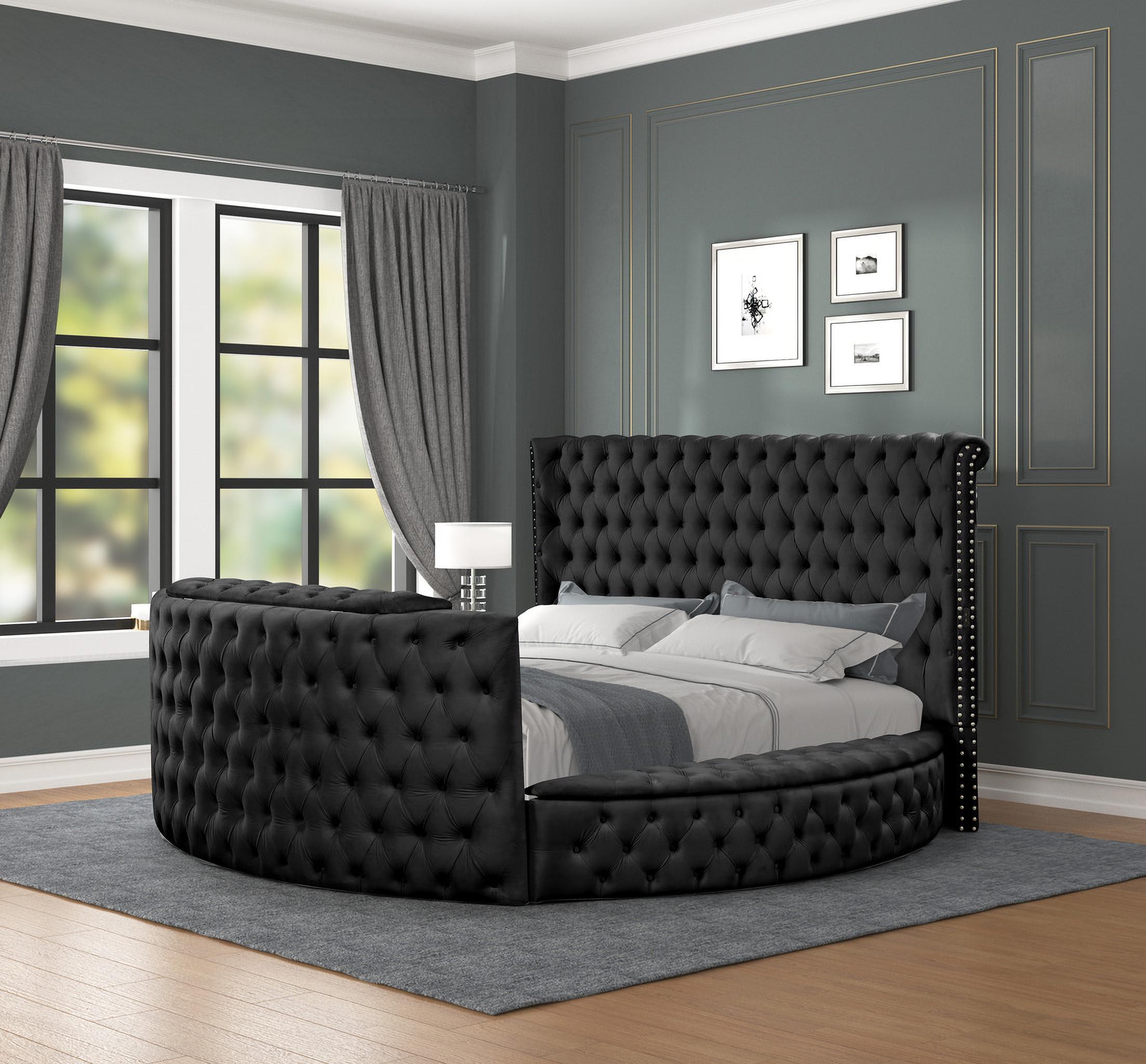 

    
Maya Queen Bed Made with Wood In Black Galaxy Home Modern
