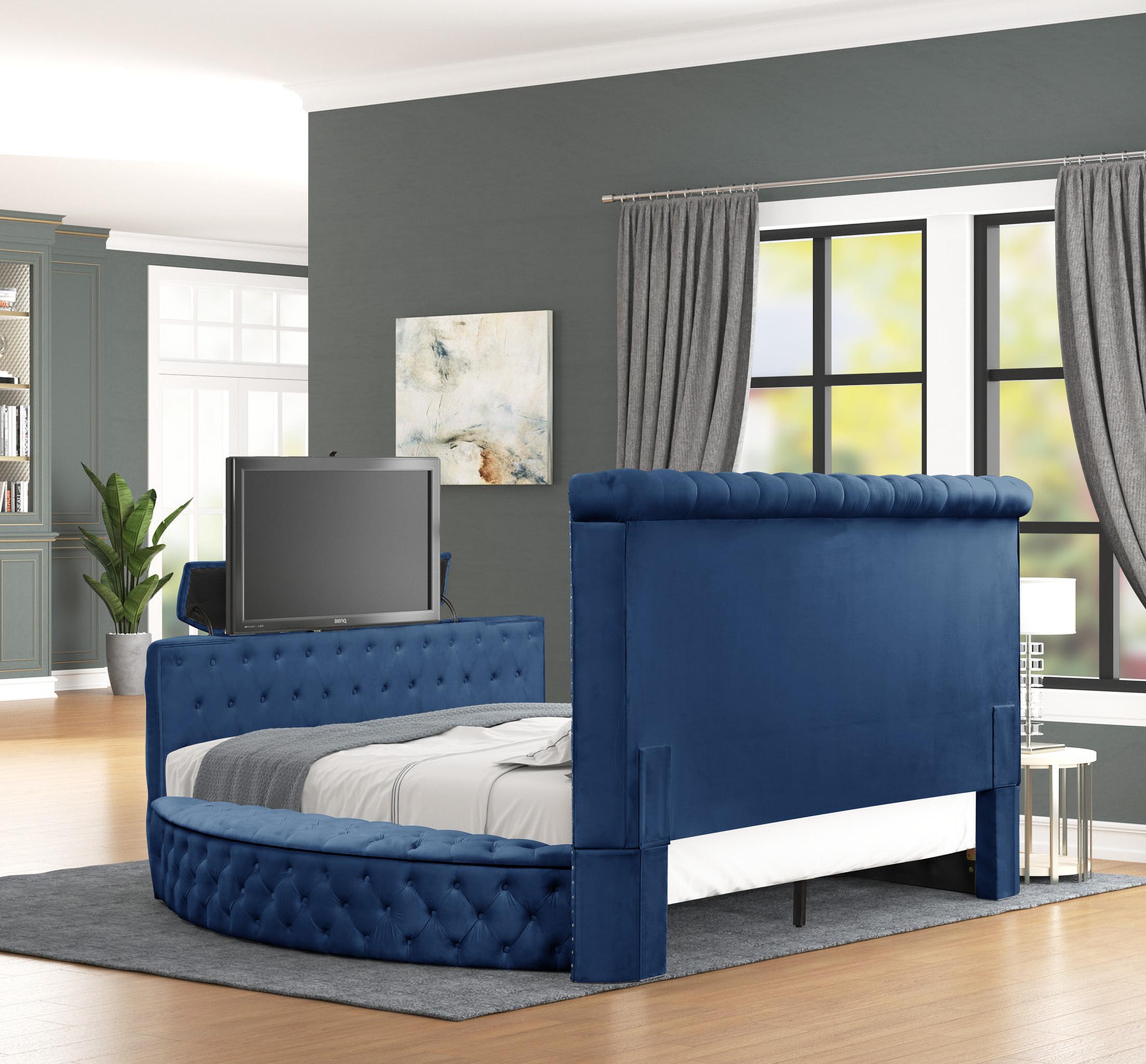 

        
Galaxy Home Furniture Maya Storage Bed Navy Fabric 601955552905

