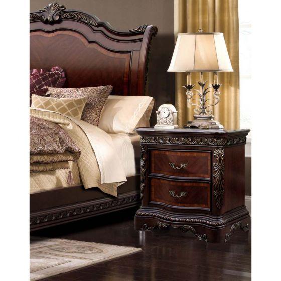 

    
McFerran Furniture B188 Bella Sleigh Bedroom Set Espresso/Walnut B188-EK-Set-6
