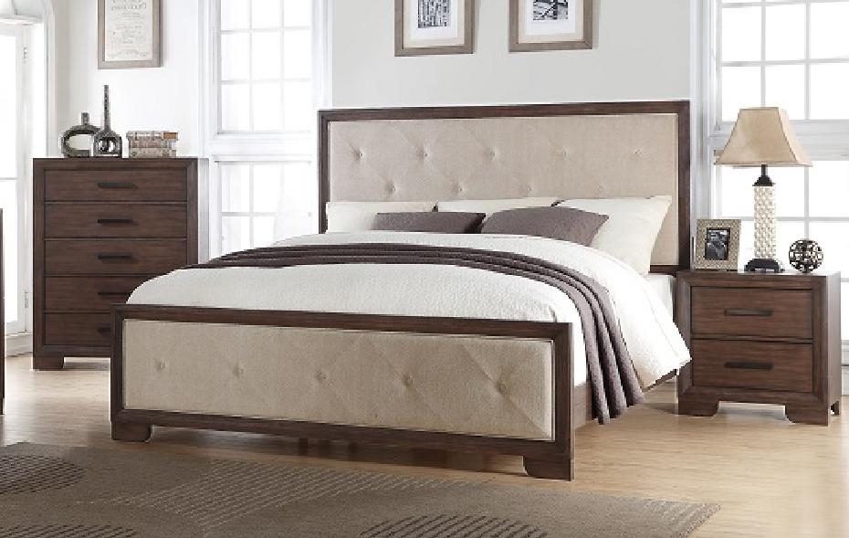 

                    
McFerran Furniture B510-Q Platform Bedroom Set Beige/Brown Fabric Purchase 
