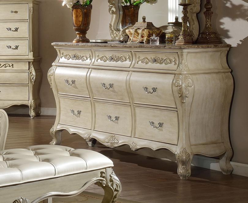 

                    
McFerran Furniture B8305 Panel Bedroom Set Antique White Fabric Purchase 
