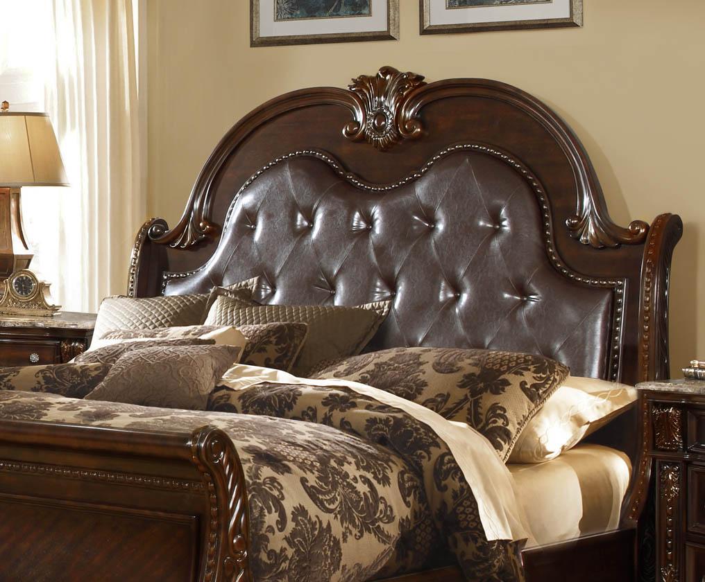 

    
McFerran Furniture B9500-CK Sleigh Bedroom Set Dark Cherry/Amber B9500-CK-Set-5
