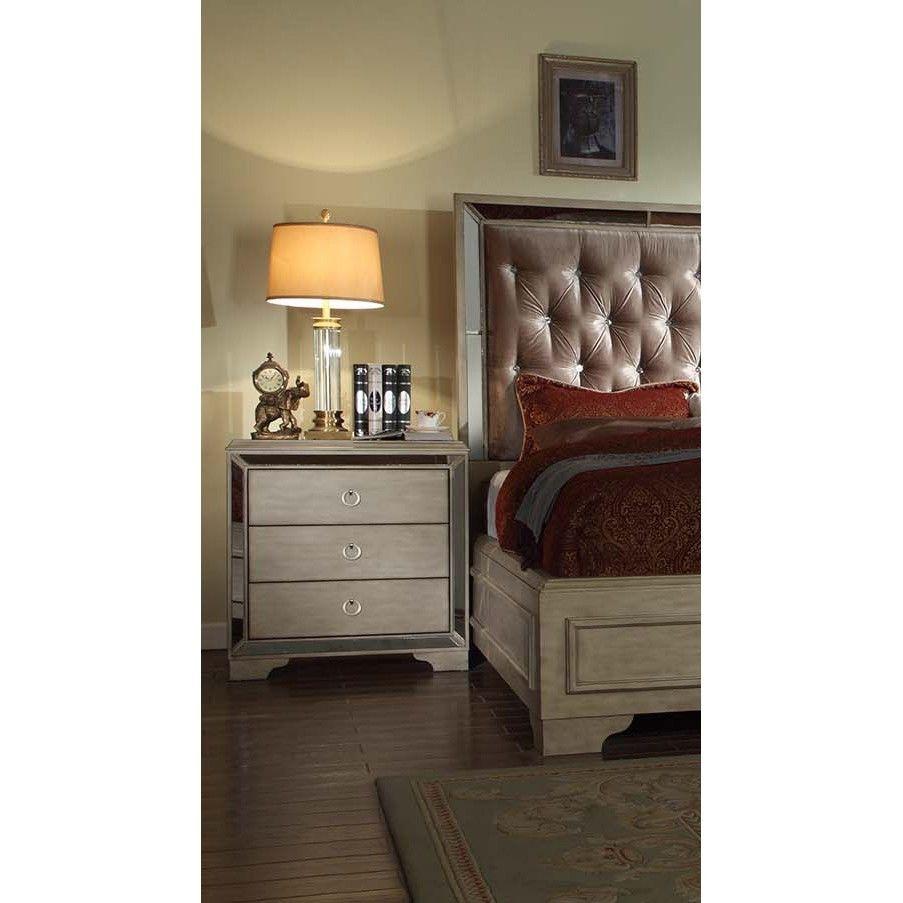 

    
McFerran Furniture Imperial B9805 Platform Bedroom Set Walnut B9805 - EK 5Pcs
