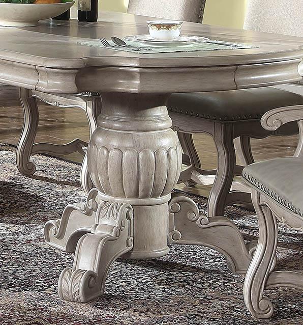 

    
McFerran Furniture D9802-3501 Dining Table Set Antique White D9802-3501 -Dining Set-5
