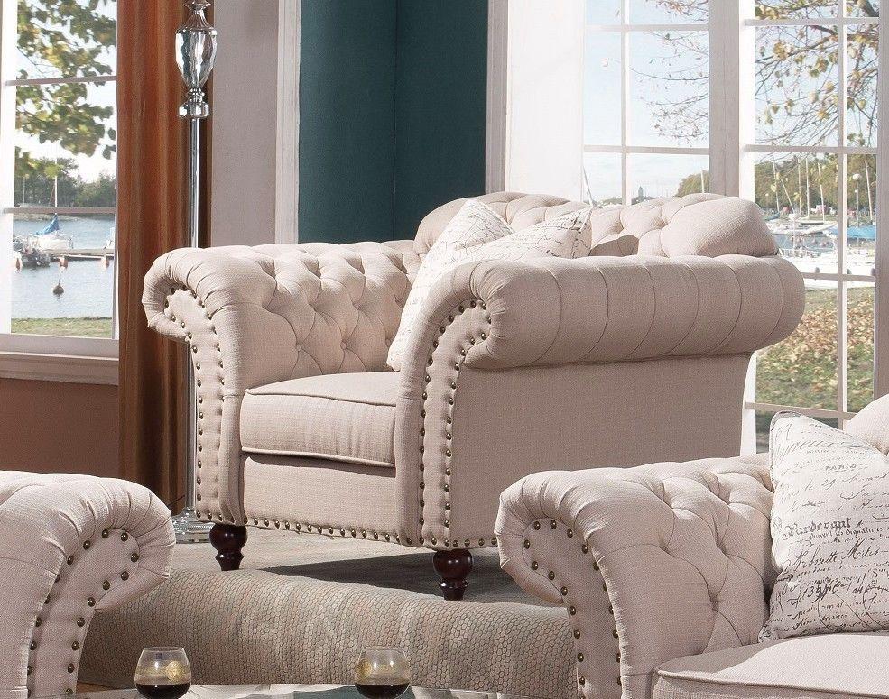 

                    
McFerran Furniture SF1709-S Sofa Loveseat and Chair Set Beige Linen Purchase 
