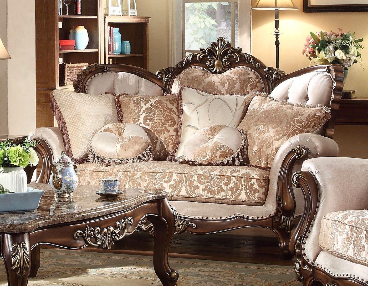 

    
McFerran Furniture SF8900 Sofa and Loveseat Set Gold/Beige SF8900-2PC
