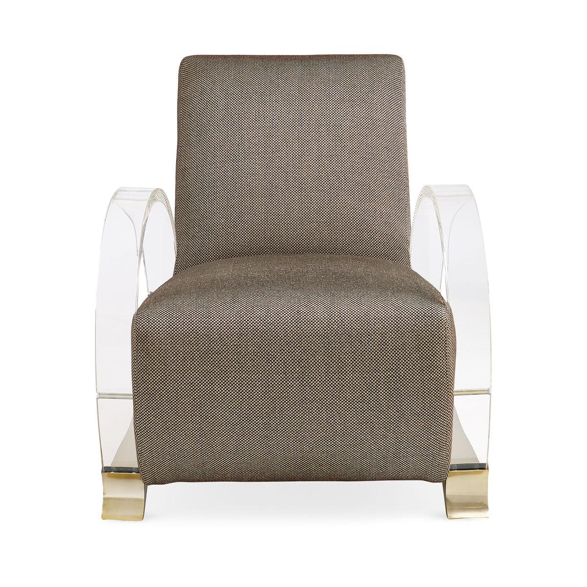 

    
Menswear-inspired Fabric Accent Chair Contemporary ARCH SUPPORT by Caracole
