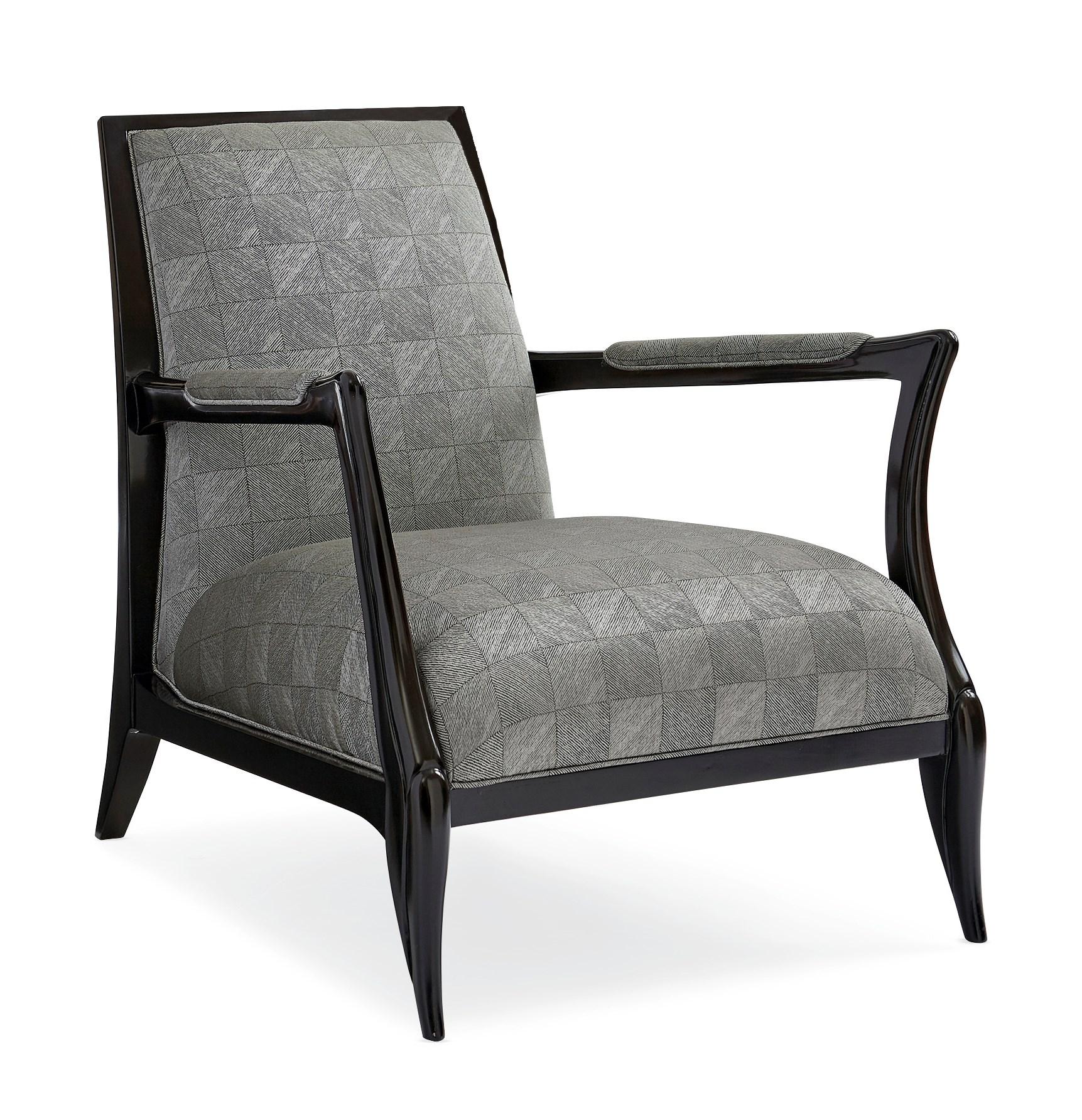 Contemporary Accent Chair LAID BACK UPH-418-132-A in Gray Fabric