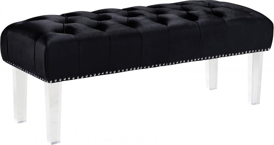 

    
Meridian Furniture 101 Celine Velvet Bench in Black w/ Acrylic Legs Contemporary

