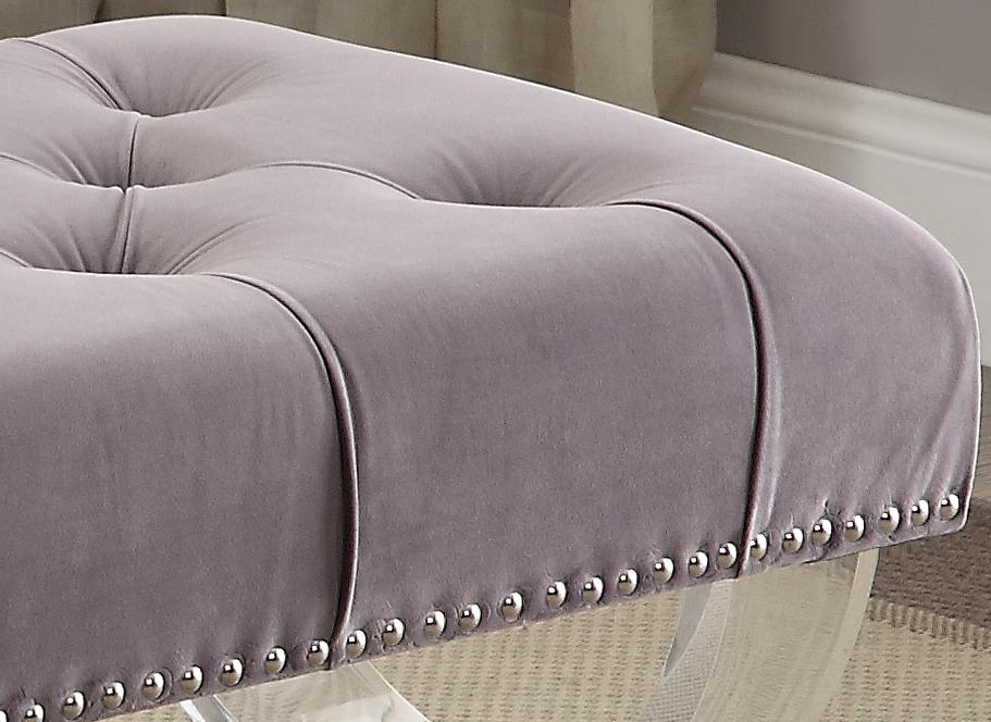 

    
Meridian 102 Ava Bench in Grey Acrylic Legs Contemporary Style
