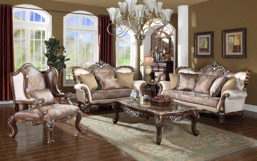 

    
Meridian 603 Sandro 2pcs Living Room Set in Cream Hand Carved Traditional Style
