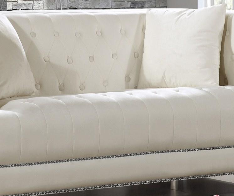 

    
609-Lucas-Cream-Set-2 Cream Velvet Fabric Sofa & Loveseat Set Modern Meridian Furniture 609 Lucas
