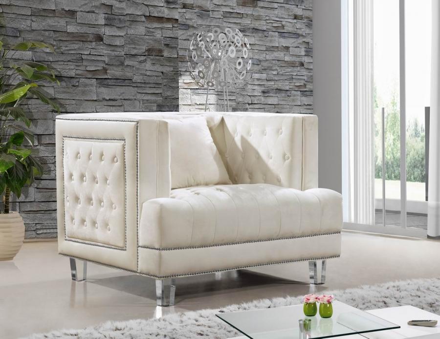 

    
609-Lucas-Cream-Set-3 Meridian Furniture Sofa Loveseat and Chair Set

