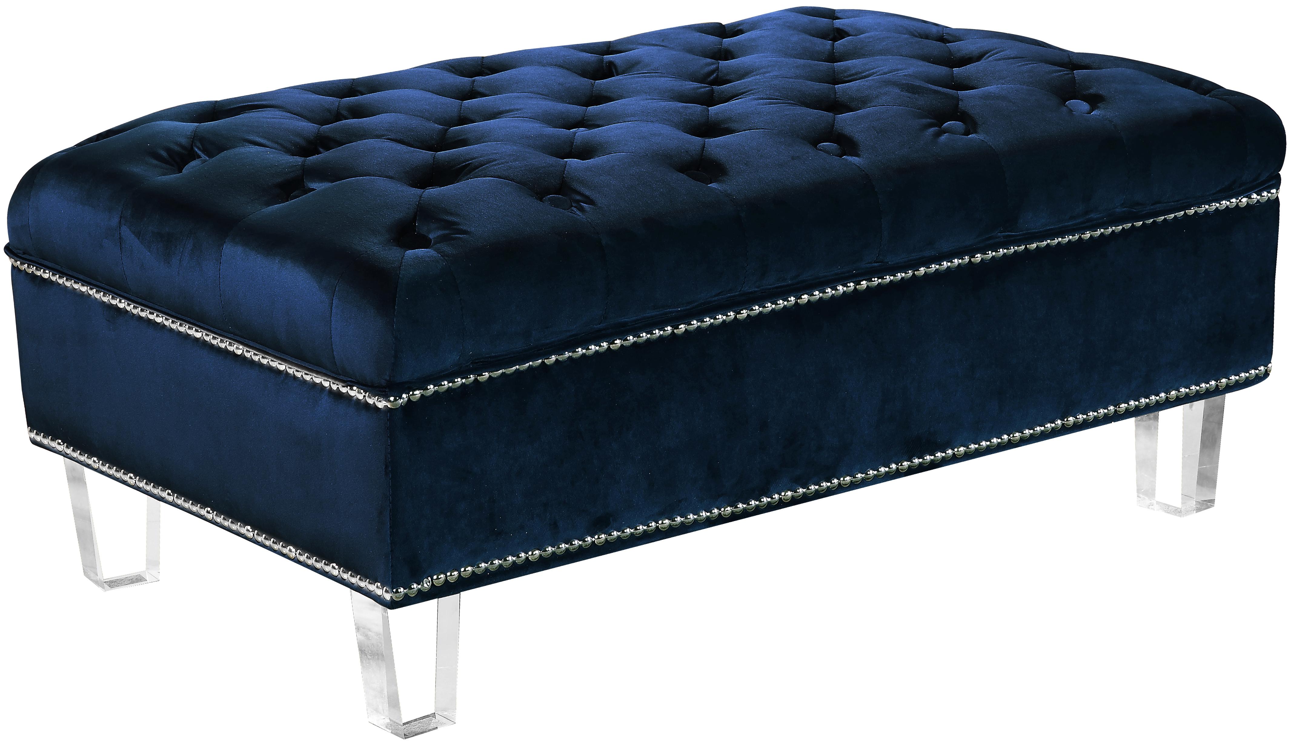 

    
609-Lucas-Navy-Set-4 Navy Velvet Fabric Sofa Set w/Ottoman 4Pcs Modern Meridian Furniture 609 Lucas
