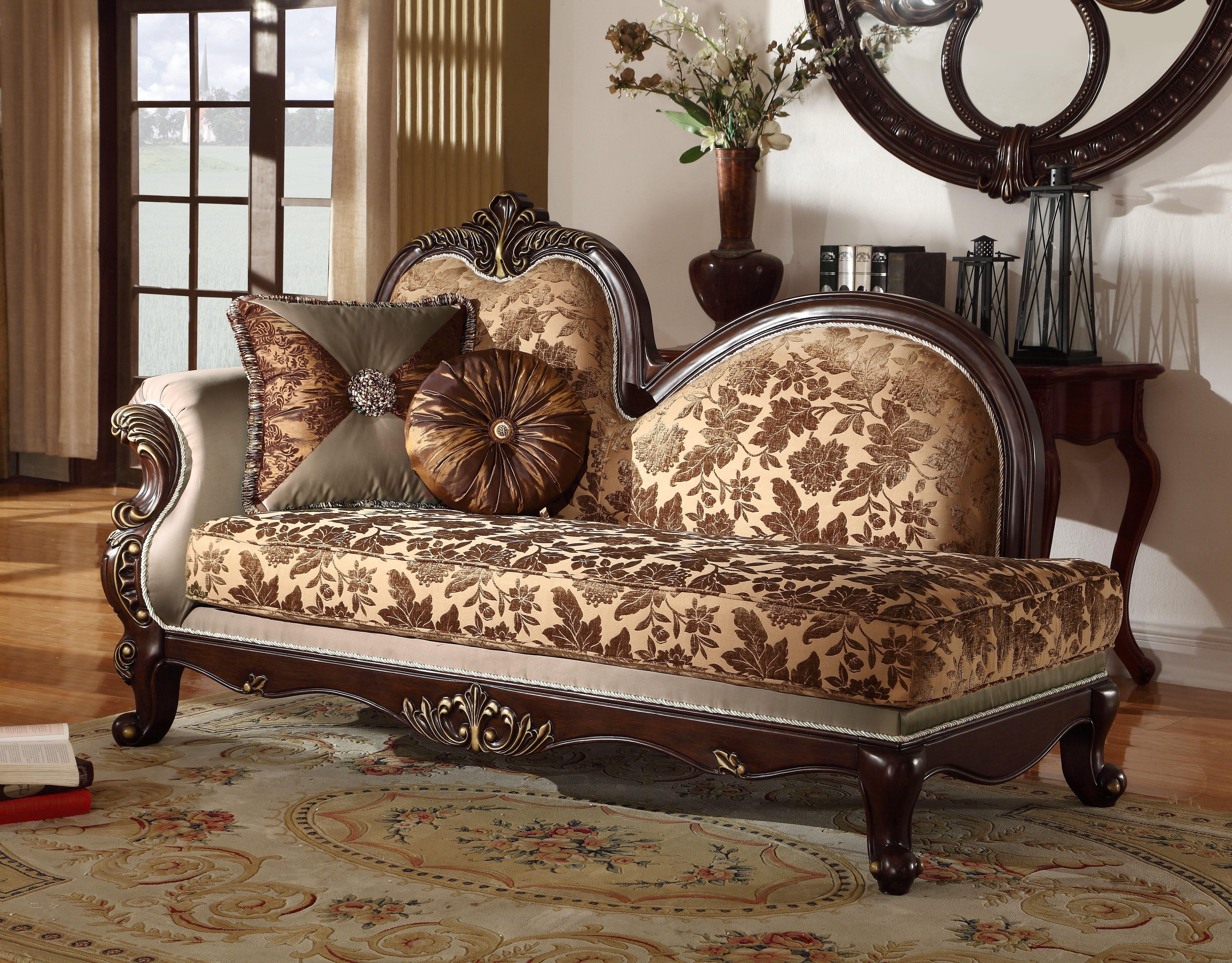 

    
Meridian 610 Catania Dark Cherry Living Room Chaise Carved Wood Traditional
