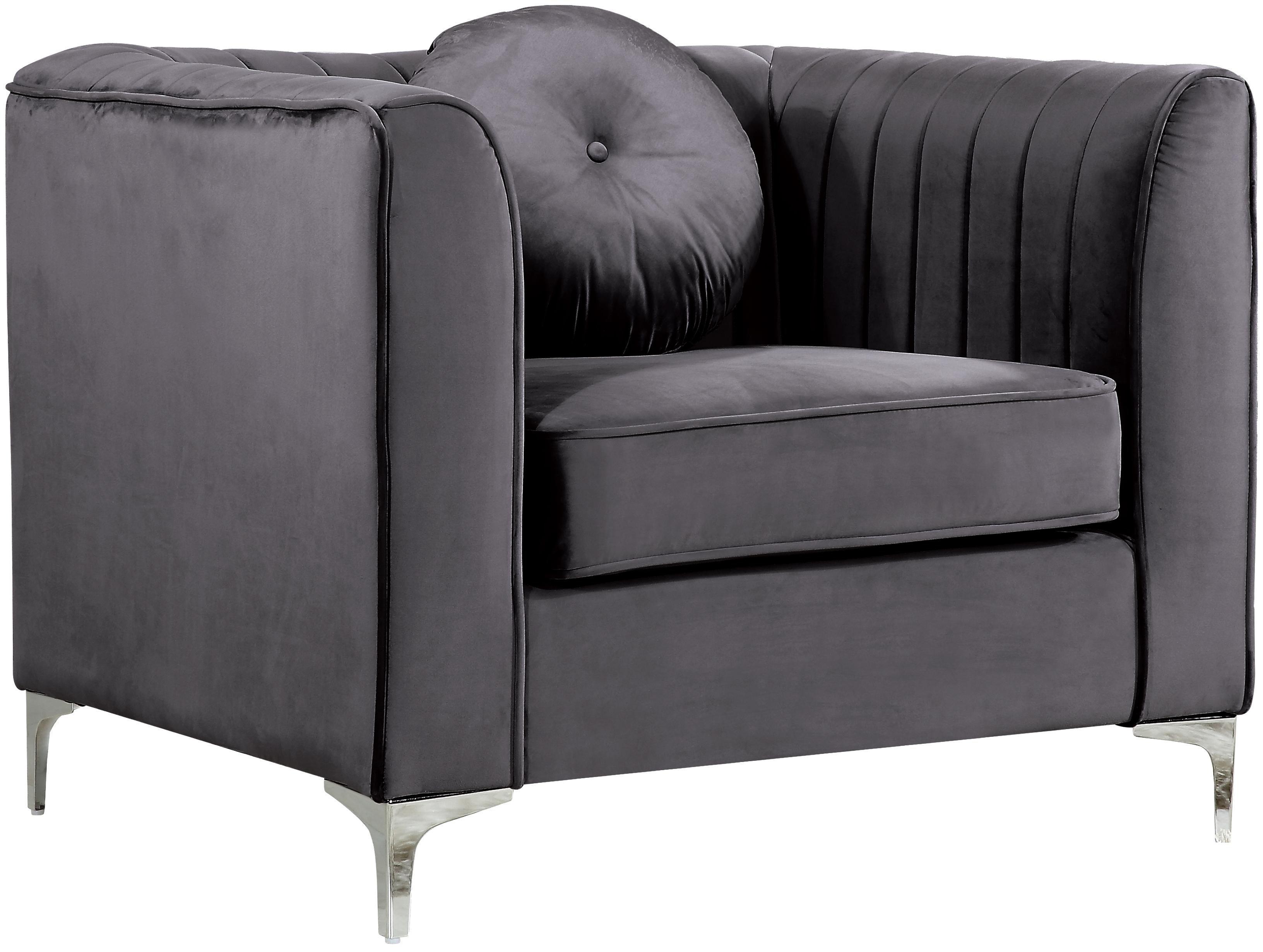 

    
612Grey-S-Set-3 Grey Velvet Sofa Set 3Pcs Isabelle 612Grey-S Meridian Contemporary Modern
