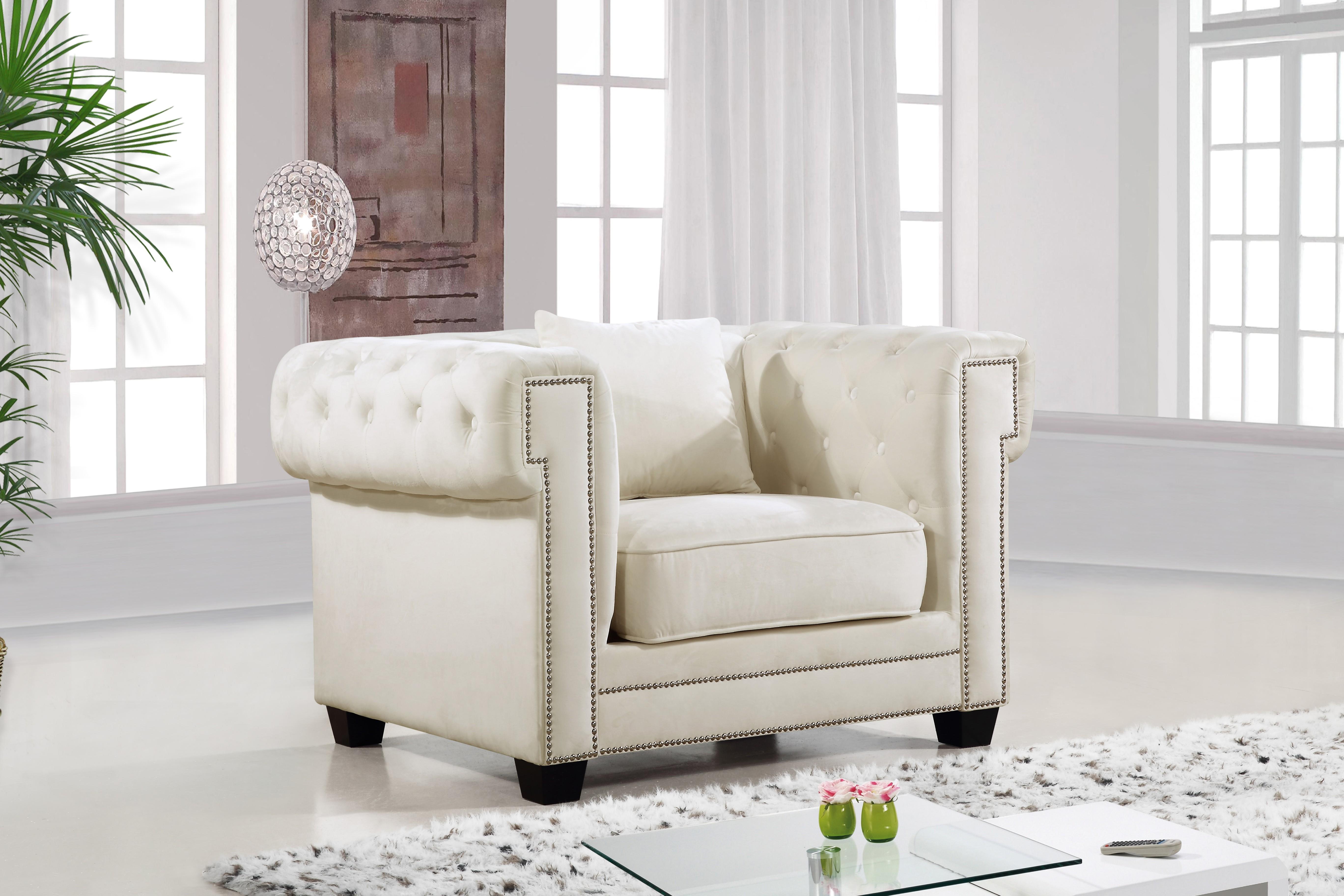 

                    
Meridian Furniture Bowery 614Cream-S-Set-3 Sofa Set Cream Velvet Purchase 
