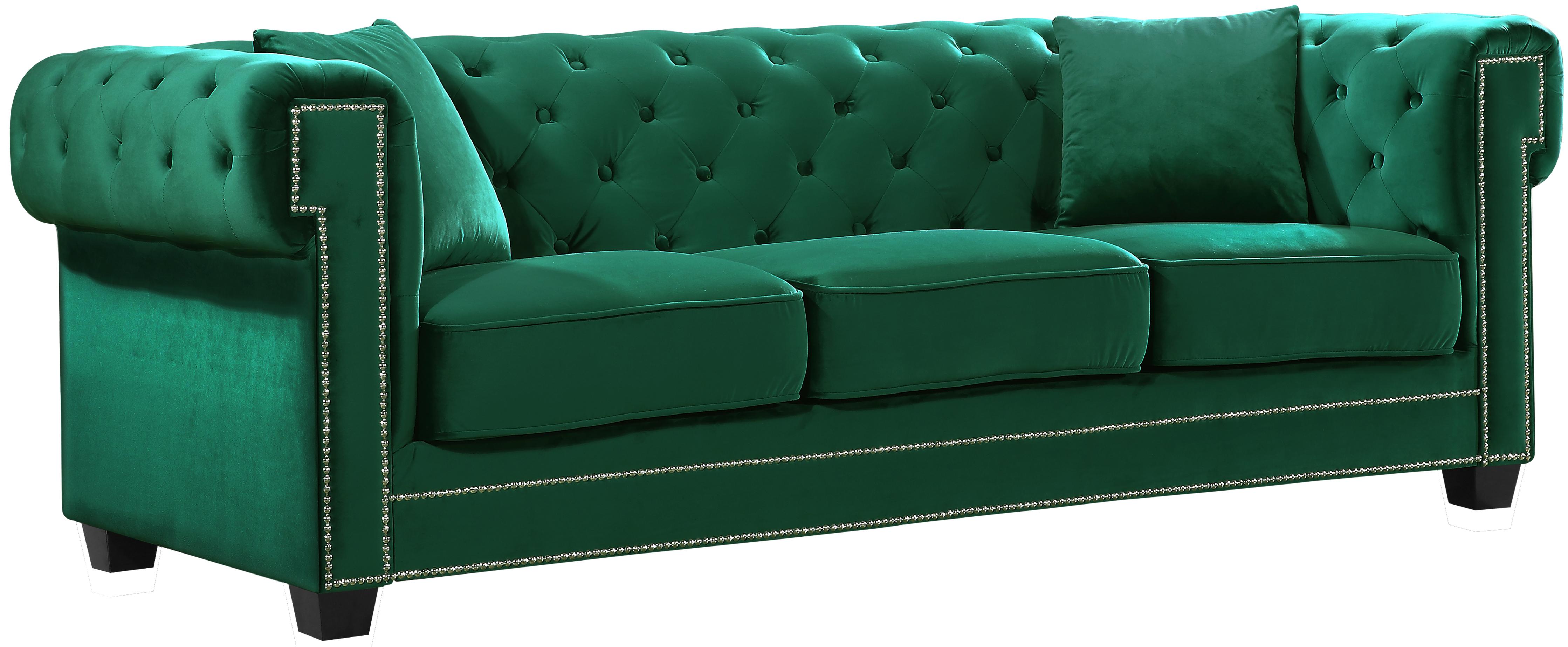 

    
614Green-S-Set-3 Green Tufted Velvet Sofa Set 3Pcs Bowery 614Green-S Meridian Contemporary Modern
