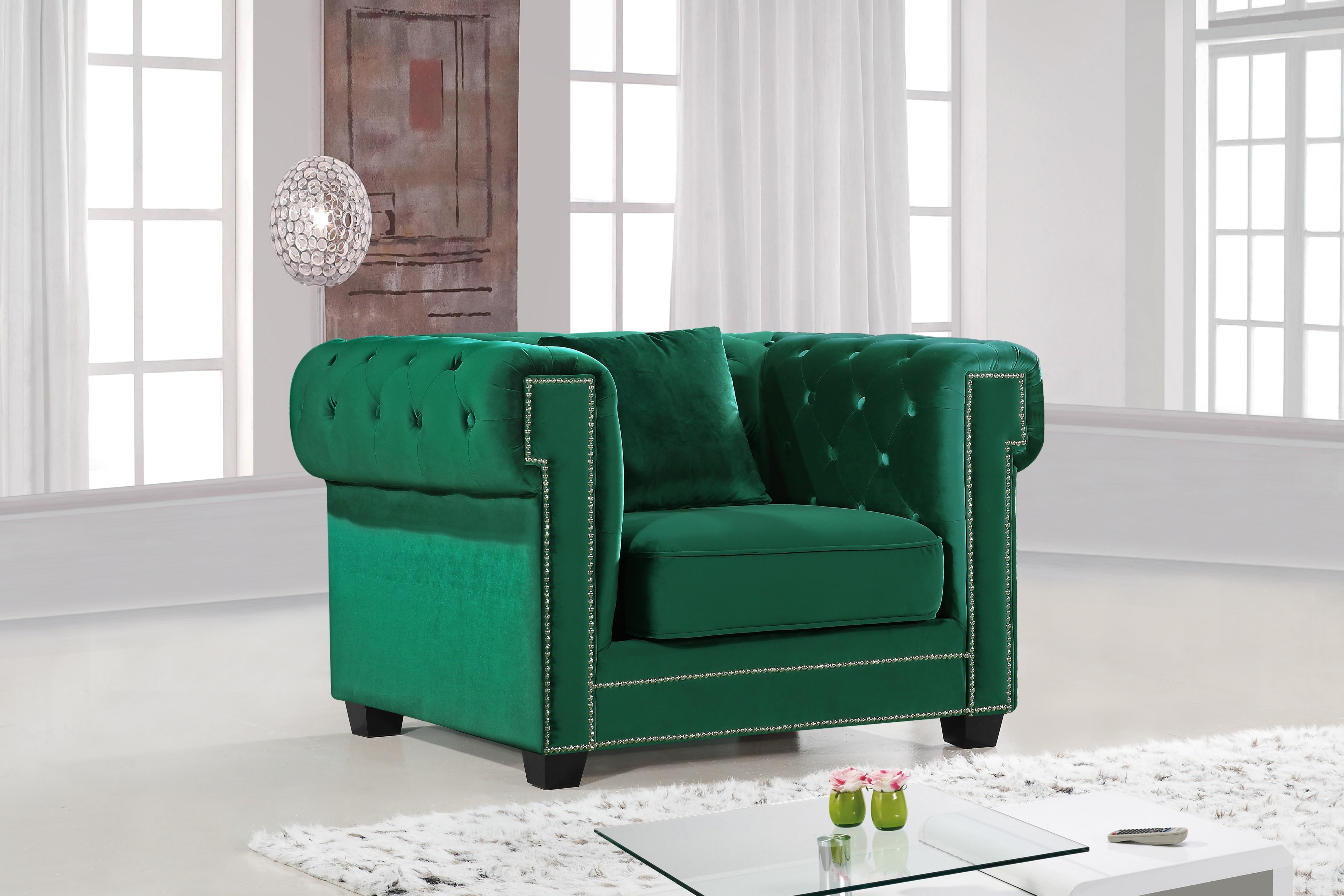 

        
Meridian Furniture Bowery 614Green-S-Set-3 Sofa Set Green Velvet 647899945335
