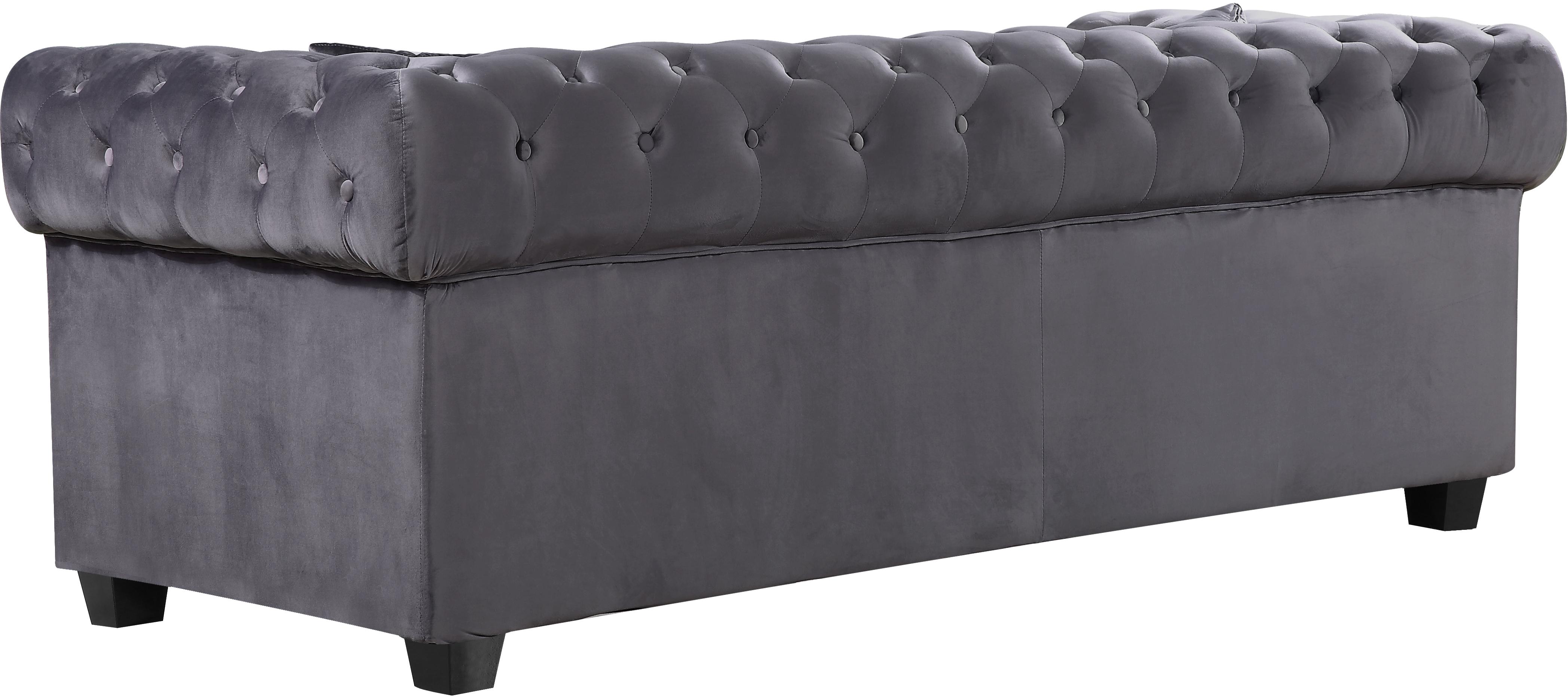 

    
614Grey-S-Set-3 Grey Tufted Velvet Sofa Set 3Pcs Bowery 614Grey-S Meridian Contemporary
