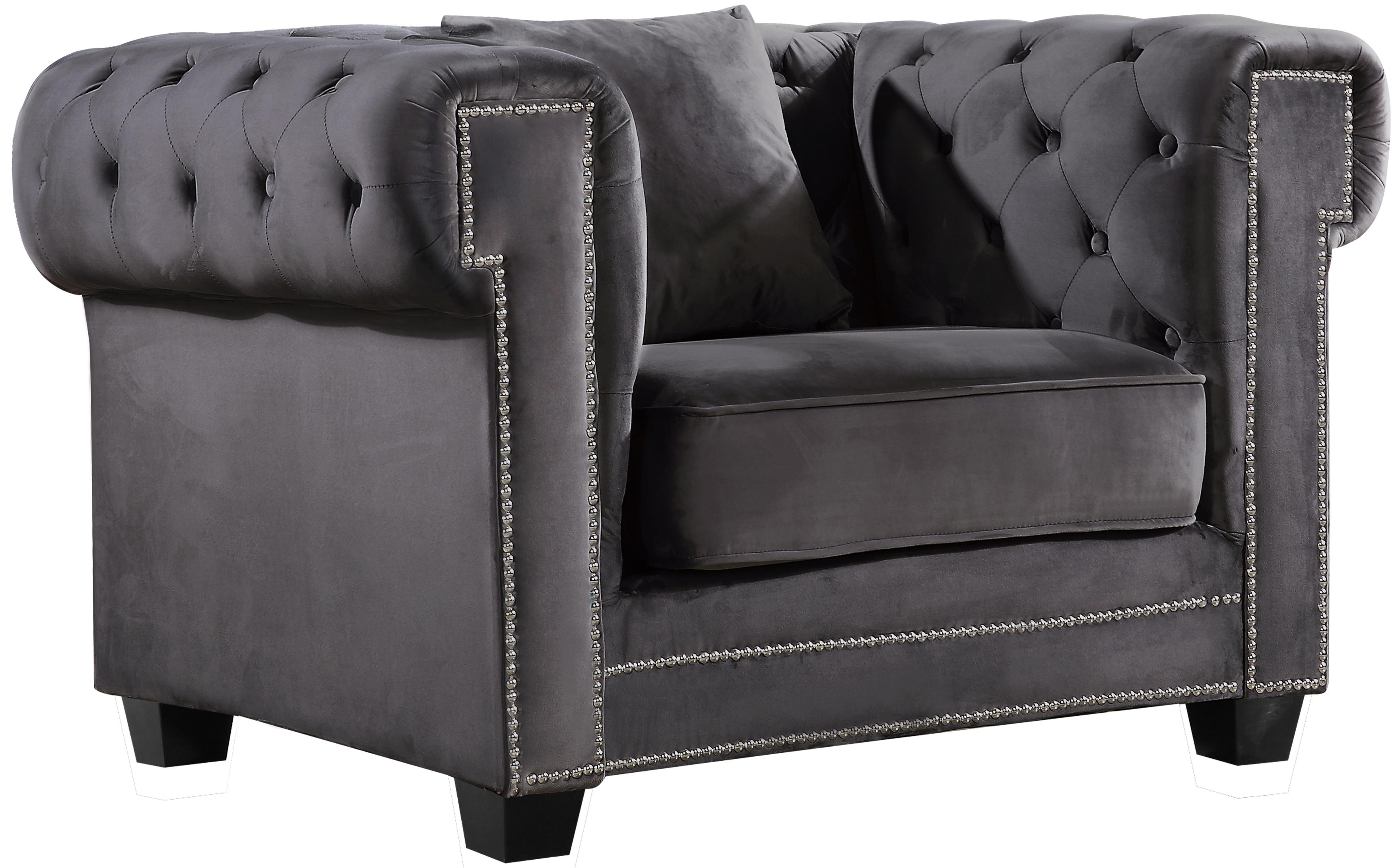 

        
Meridian Furniture Bowery 614Grey-S-Set-3 Sofa Set Gray Velvet 647899945274

