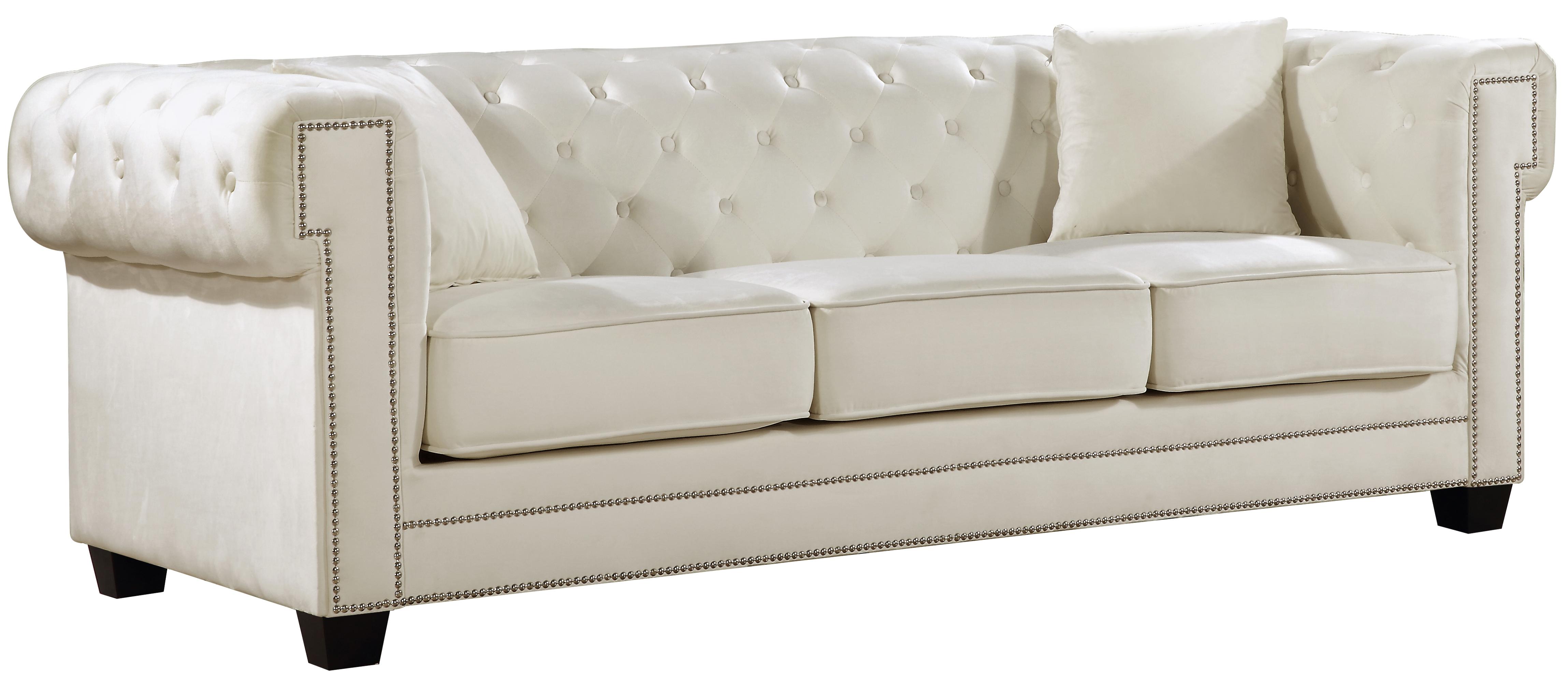 

    
Cream Tufted Velvet Sofa Bowery 614Cream-S Meridian Contemporary Modern
