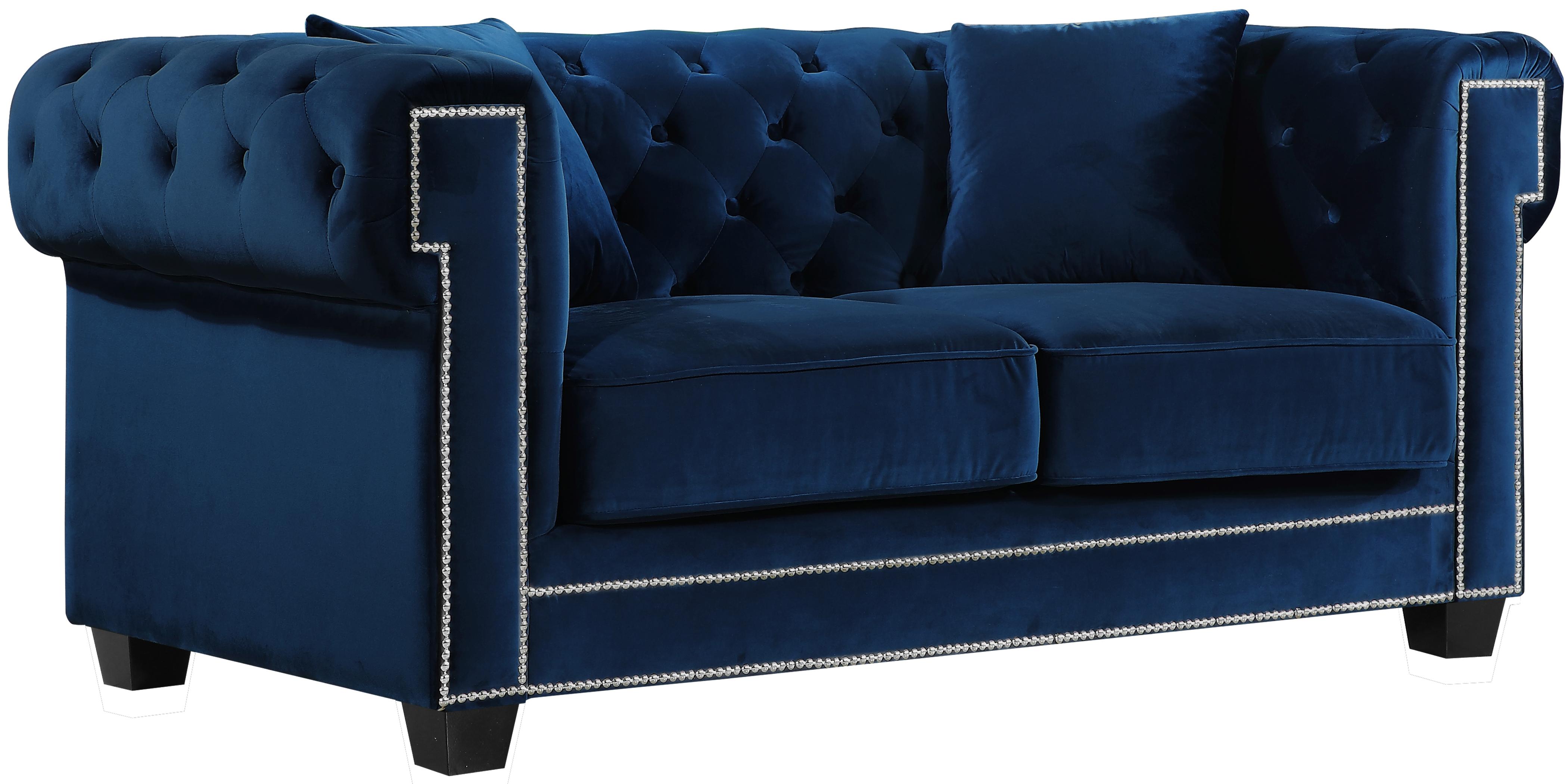 

        
Meridian Furniture Bowery 614Navy-S-Set-2 Sofa Set Navy Velvet 00647899945304
