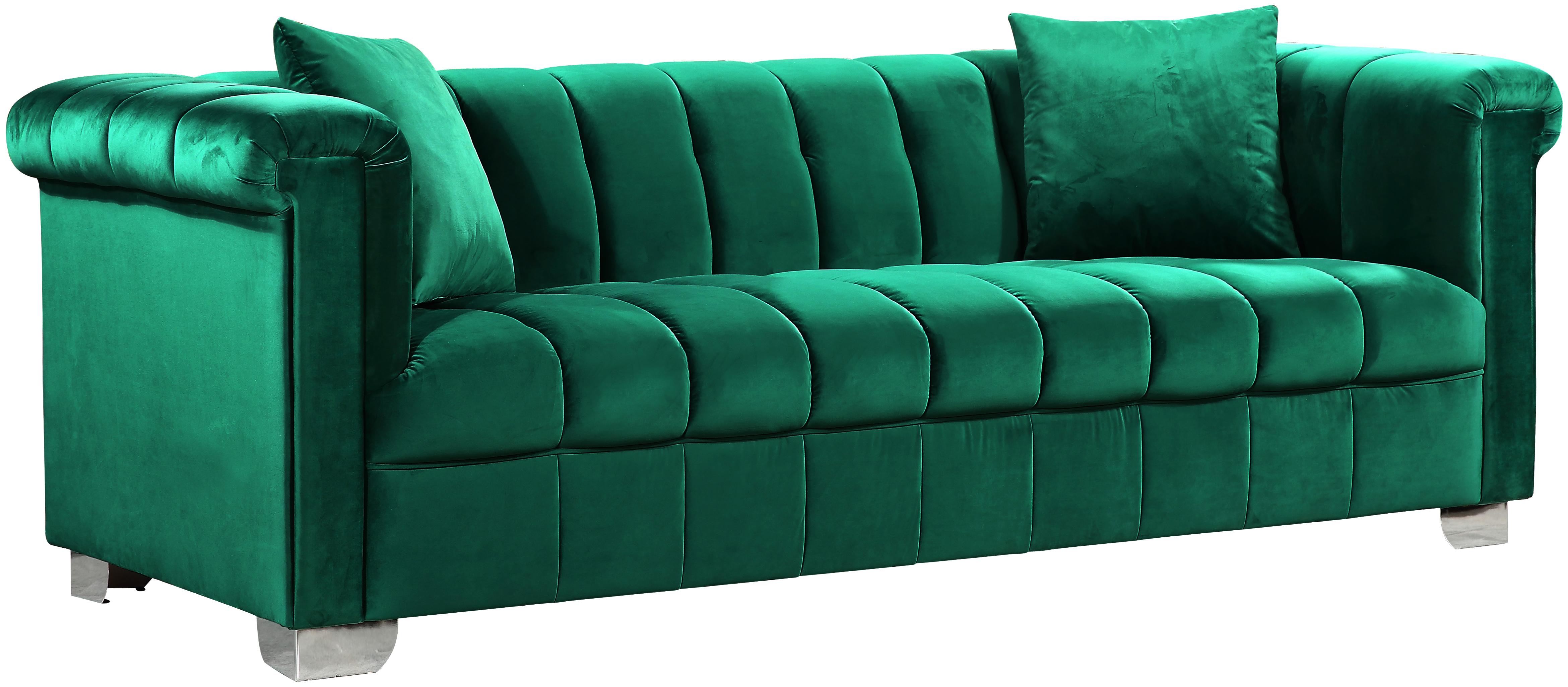 

    
Green Velvet Tufted Sofa Set 2Pcs Kayla 615Green-S Meridian Modern Contemporary
