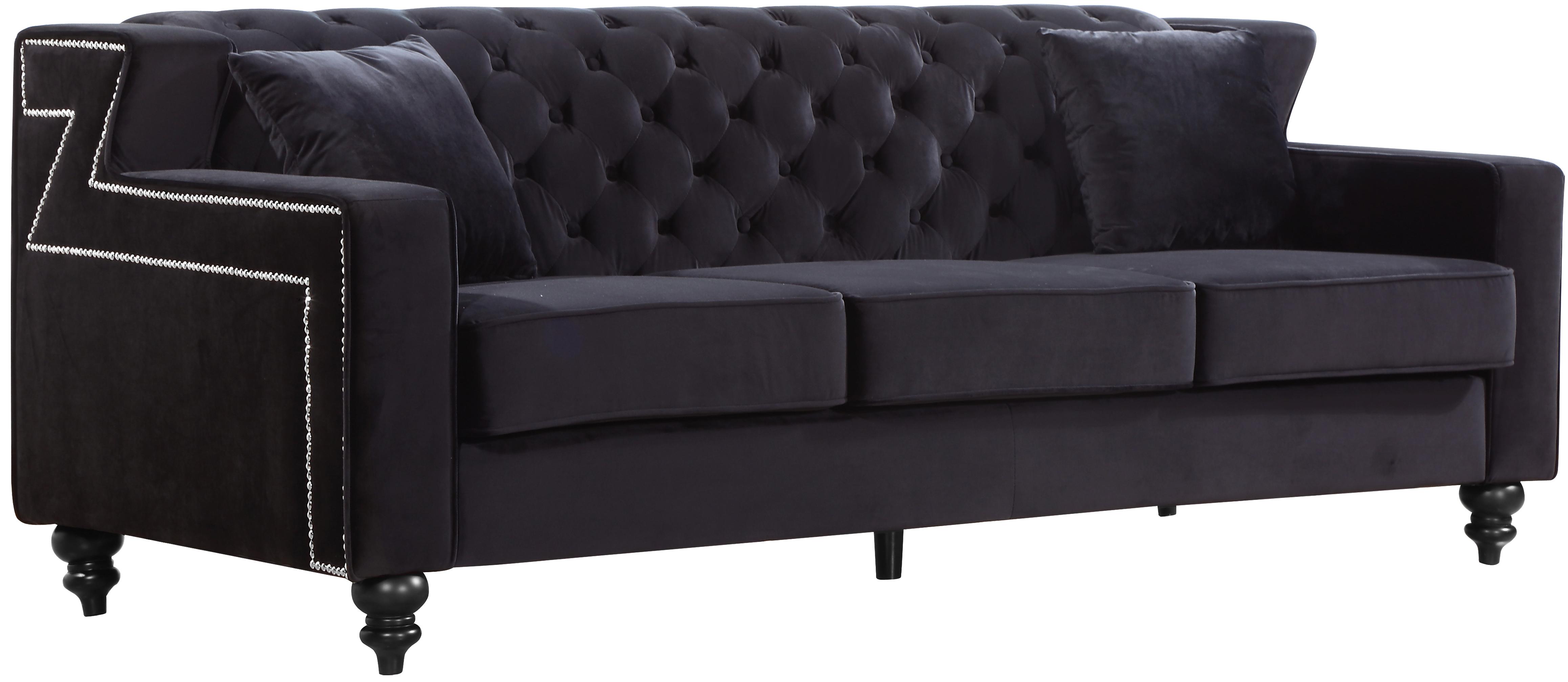 

    
Meridian Furniture 616 Harley Black Sofa Loveseat Black 616BL-Set-2
