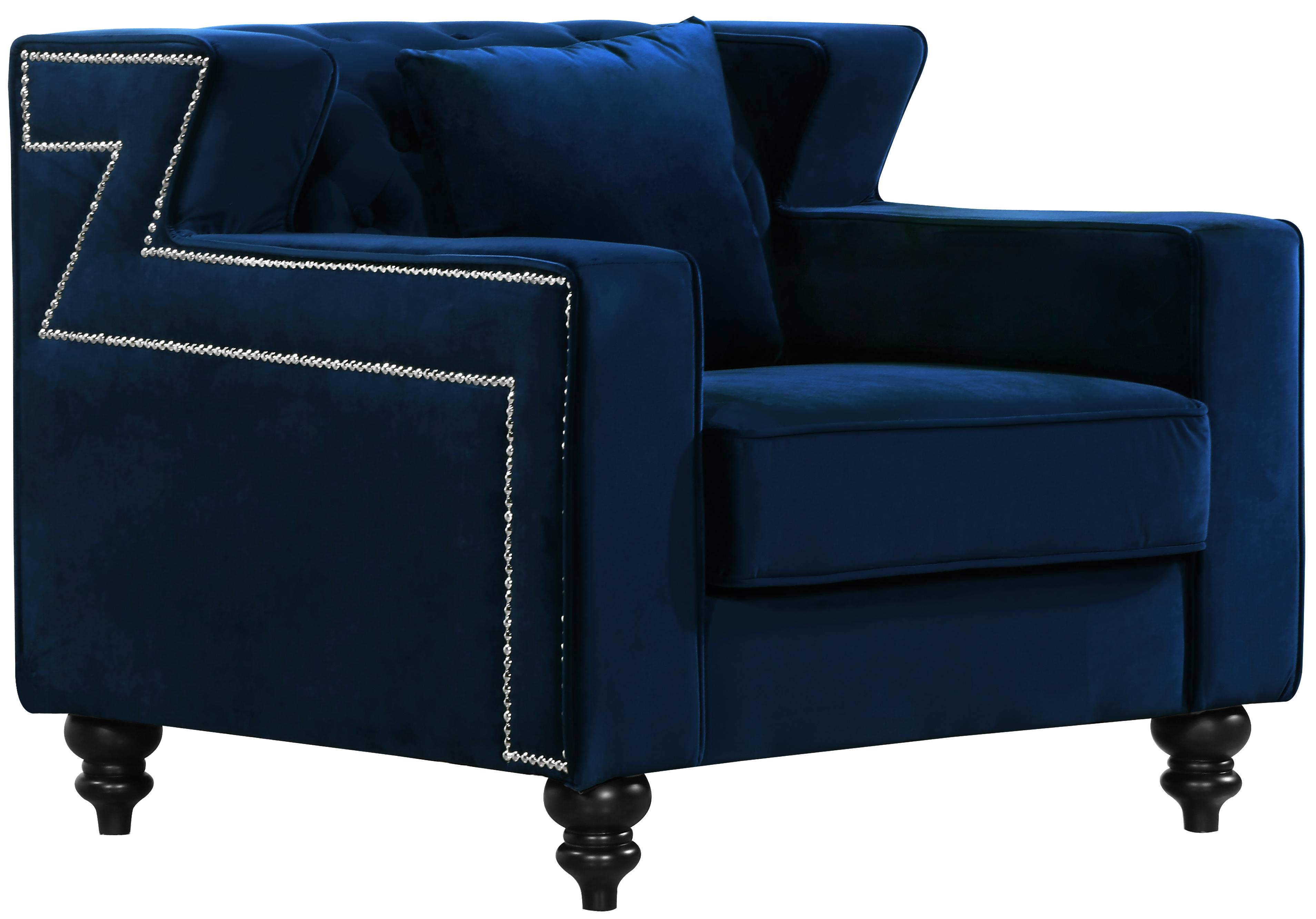 

                    
Buy Meridian Furniture 616 Harley Navy Velvet Tufted Sofa Loveseat & Chair Set 3Pcs
