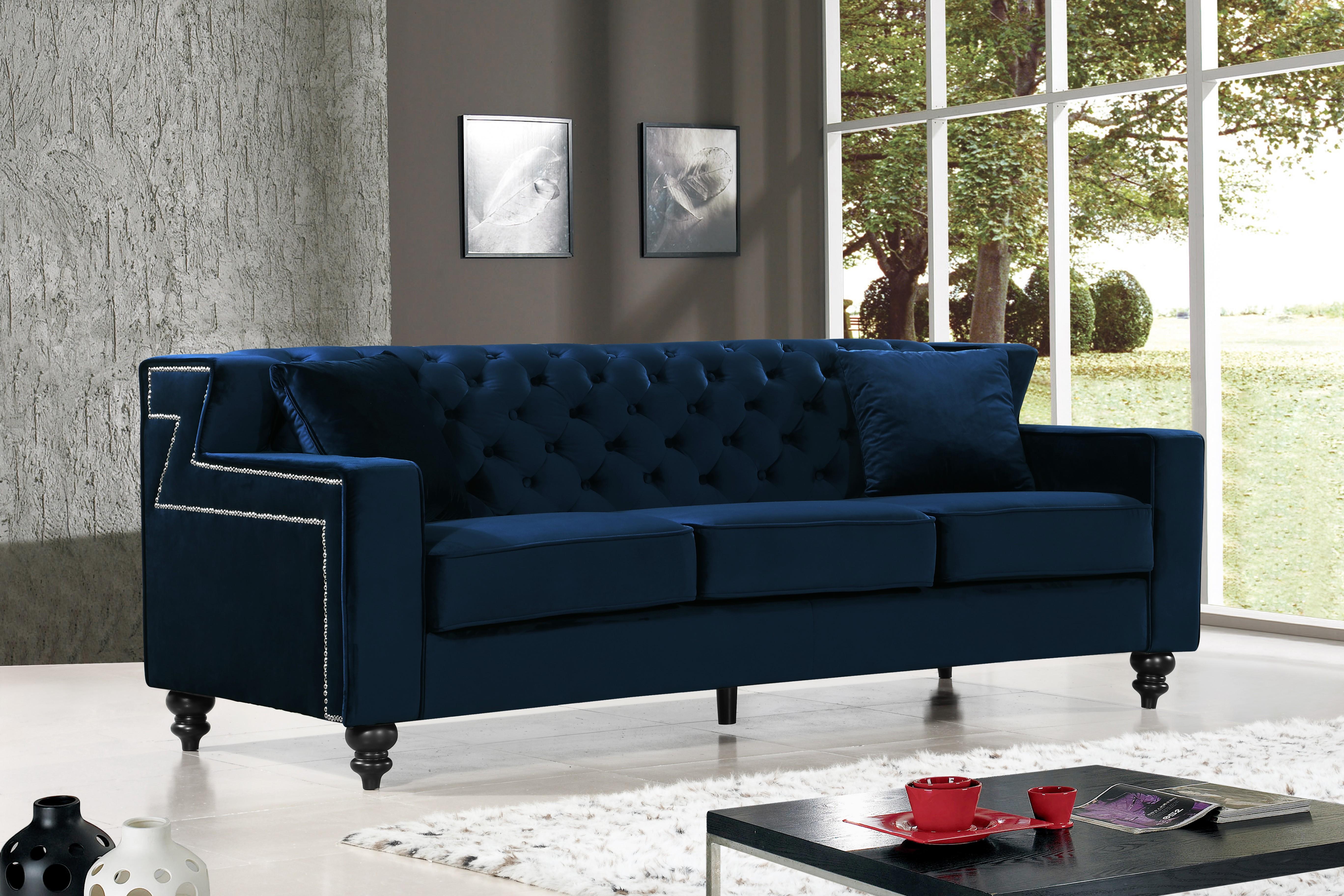

    
Meridian Furniture 616 Harley Navy Sofa Loveseat and Chair Set Navy 616Navy-Set-3
