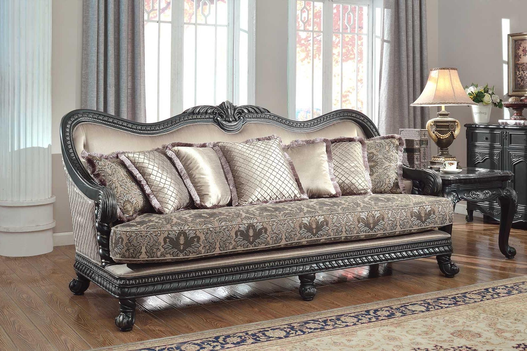 

    
Meridian Furniture 618 Florence Sofa Carved Wood Traditional Classic
