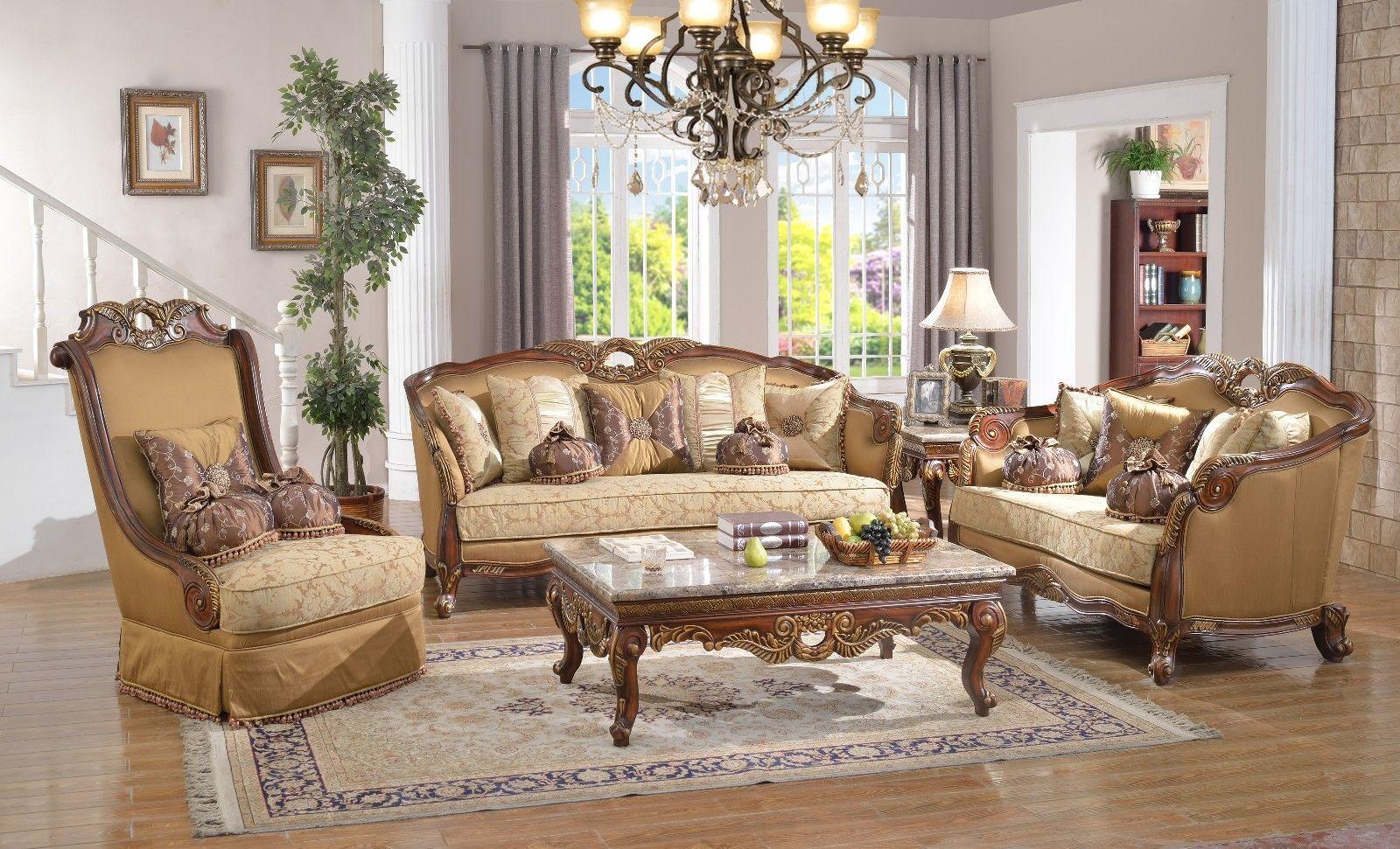 

    
Meridian 623 Loretto Antique Brown Living Room Set 3Pcs  Traditional Classic
