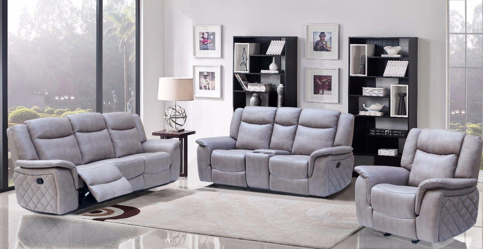 

    
Meridian 628 Carly Living Room Set 3pcs in Grey
