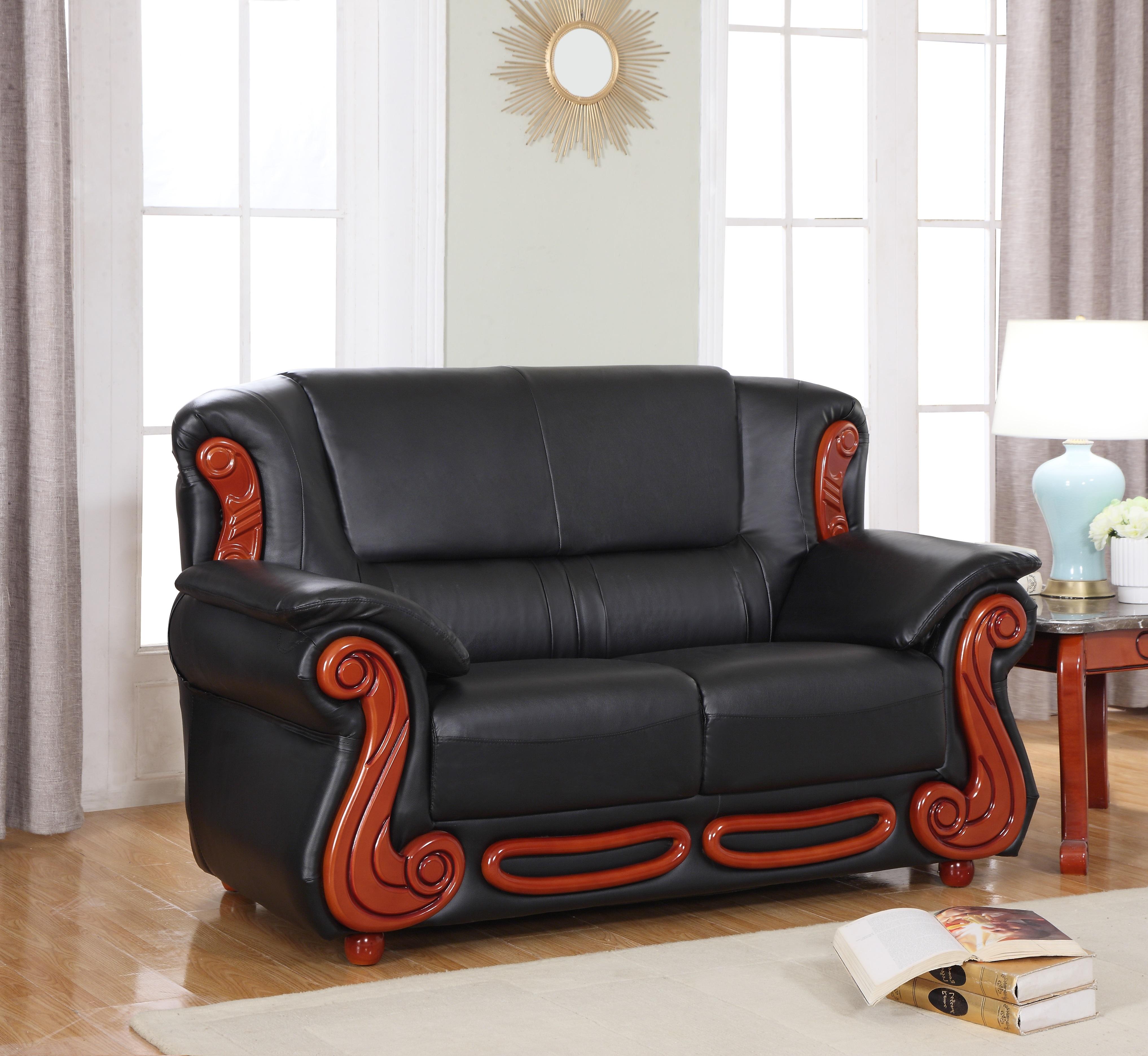 

                    
Meridian Furniture 632 Bella Sofa Loveseat Black Bonded Leather Purchase 
