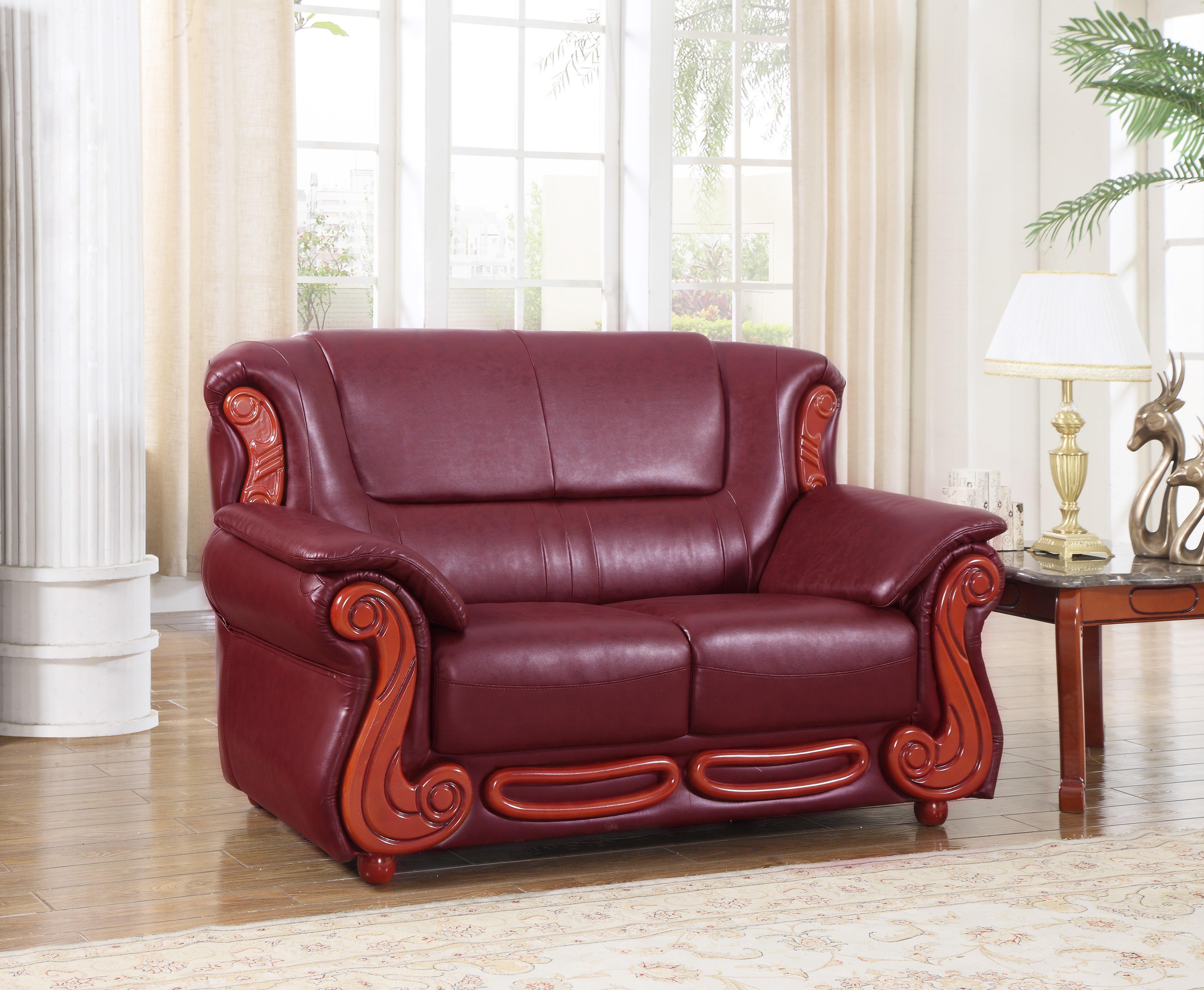 

                    
Meridian Furniture 632 Bella Sofa Loveseat Burgundy Bonded Leather Purchase 
