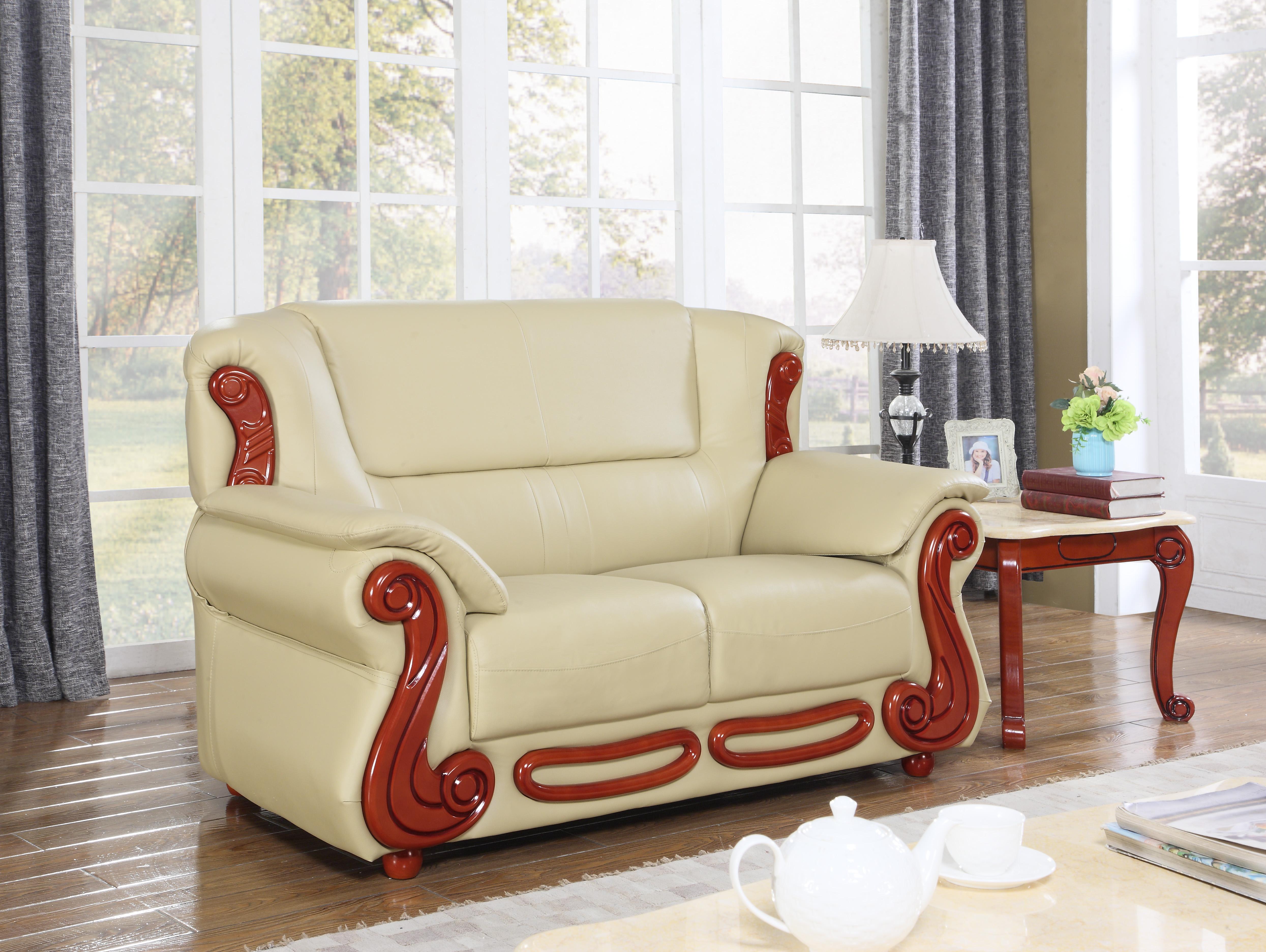 

                    
Meridian Furniture 632 Bella Sofa Loveseat and Chair Set Khaki Bonded Leather Purchase 
