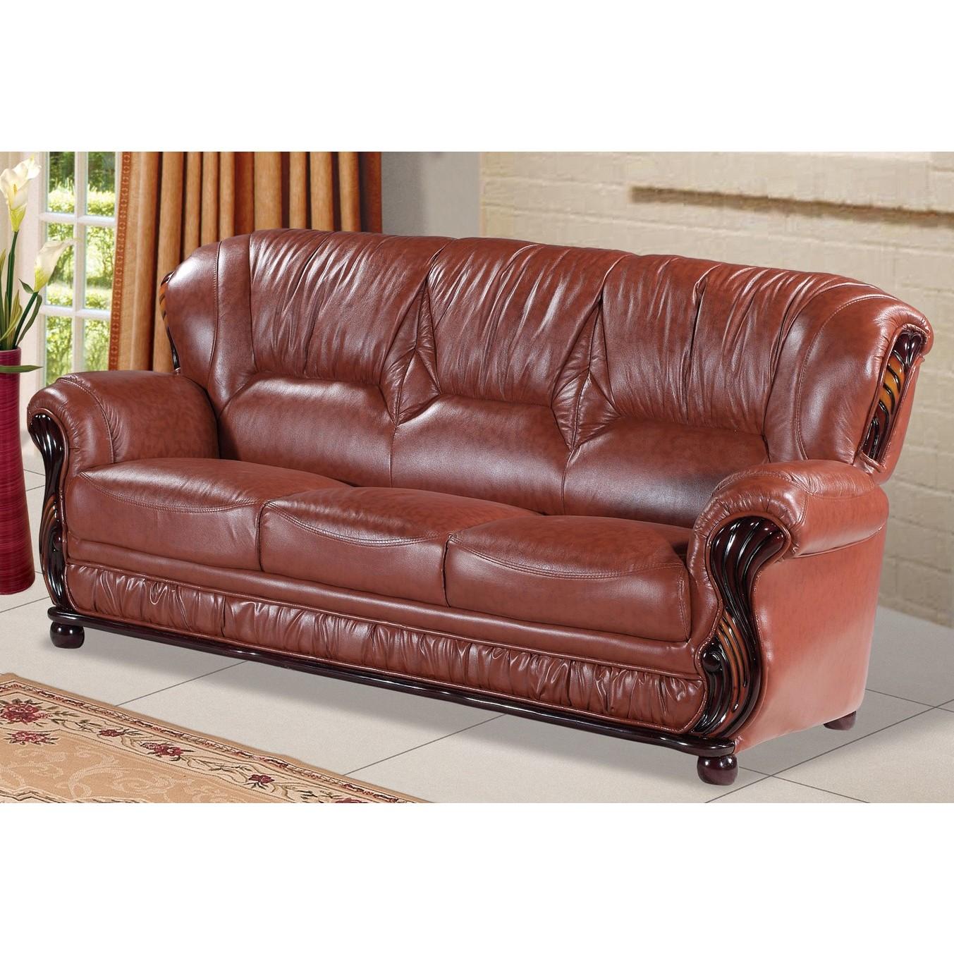 

    
Meridian 639 Mina Brown Bonded Leather Sofa Set 3Pcs Traditional Classic
