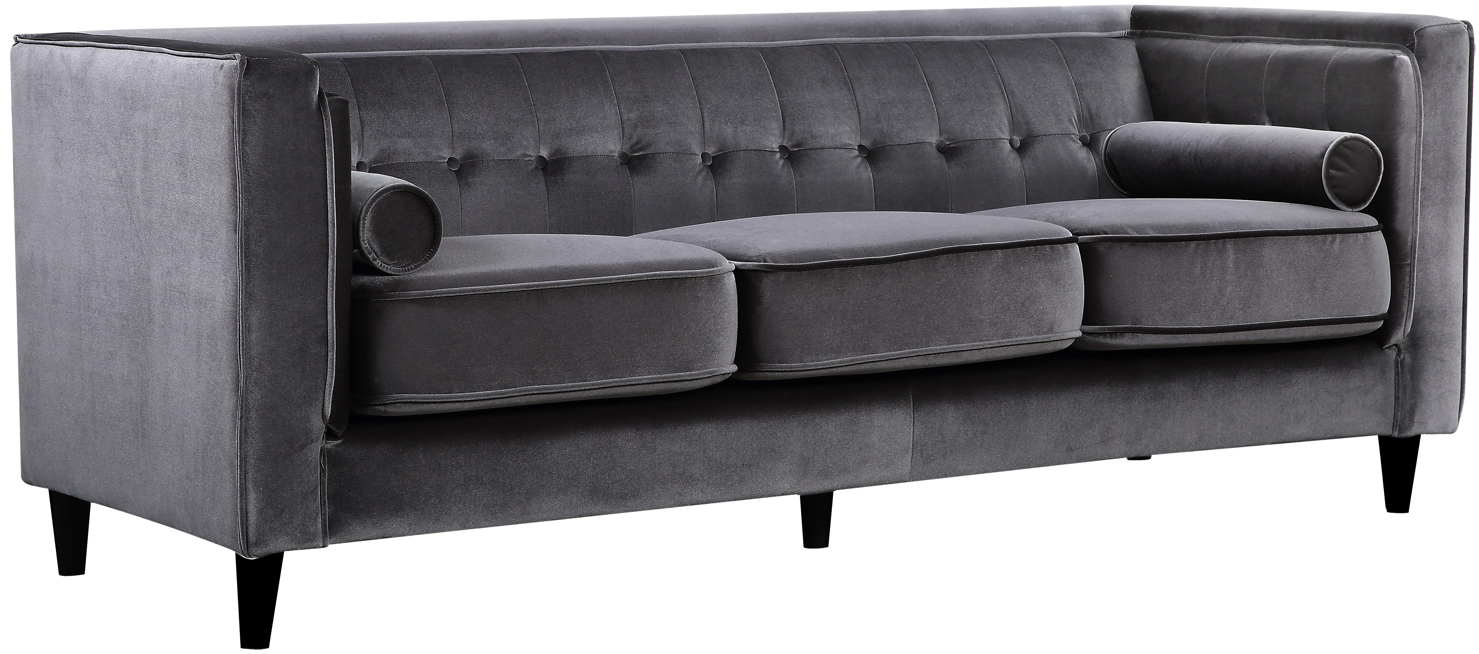 

    
Grey Velvet Sofa Contemporary Meridian Furniture 642 Taylor
