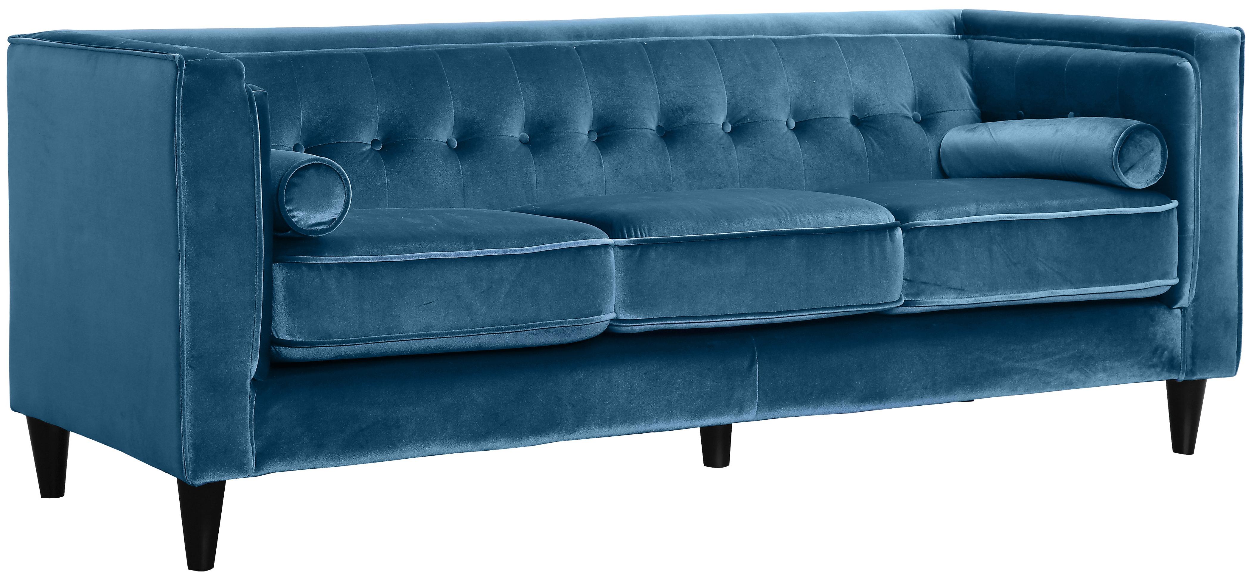 

    
Light Blue Velvet Sofa Contemporary Meridian Furniture 642 Taylor
