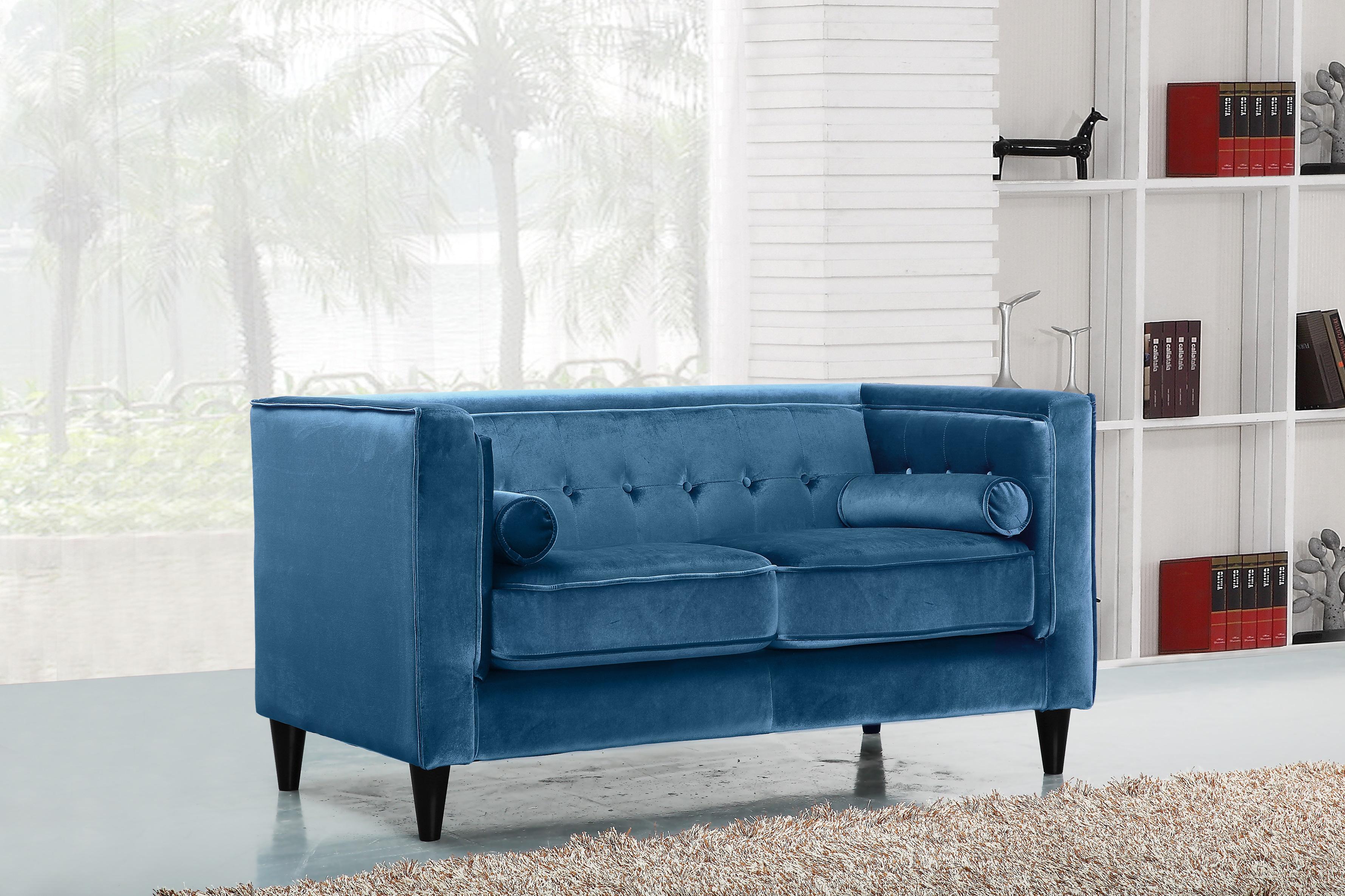 

    
Meridian Furniture 642 Taylor Sofa Loveseat Light Blue 642LtBlu-Set-2
